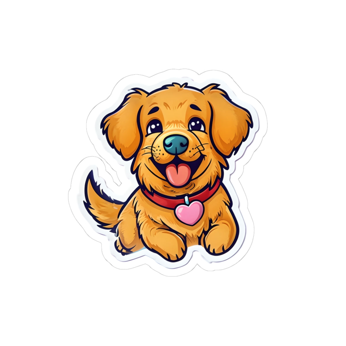 Charming Golden Retriever Kiss-Cut Stickers - Perfect for Dog Lovers!
