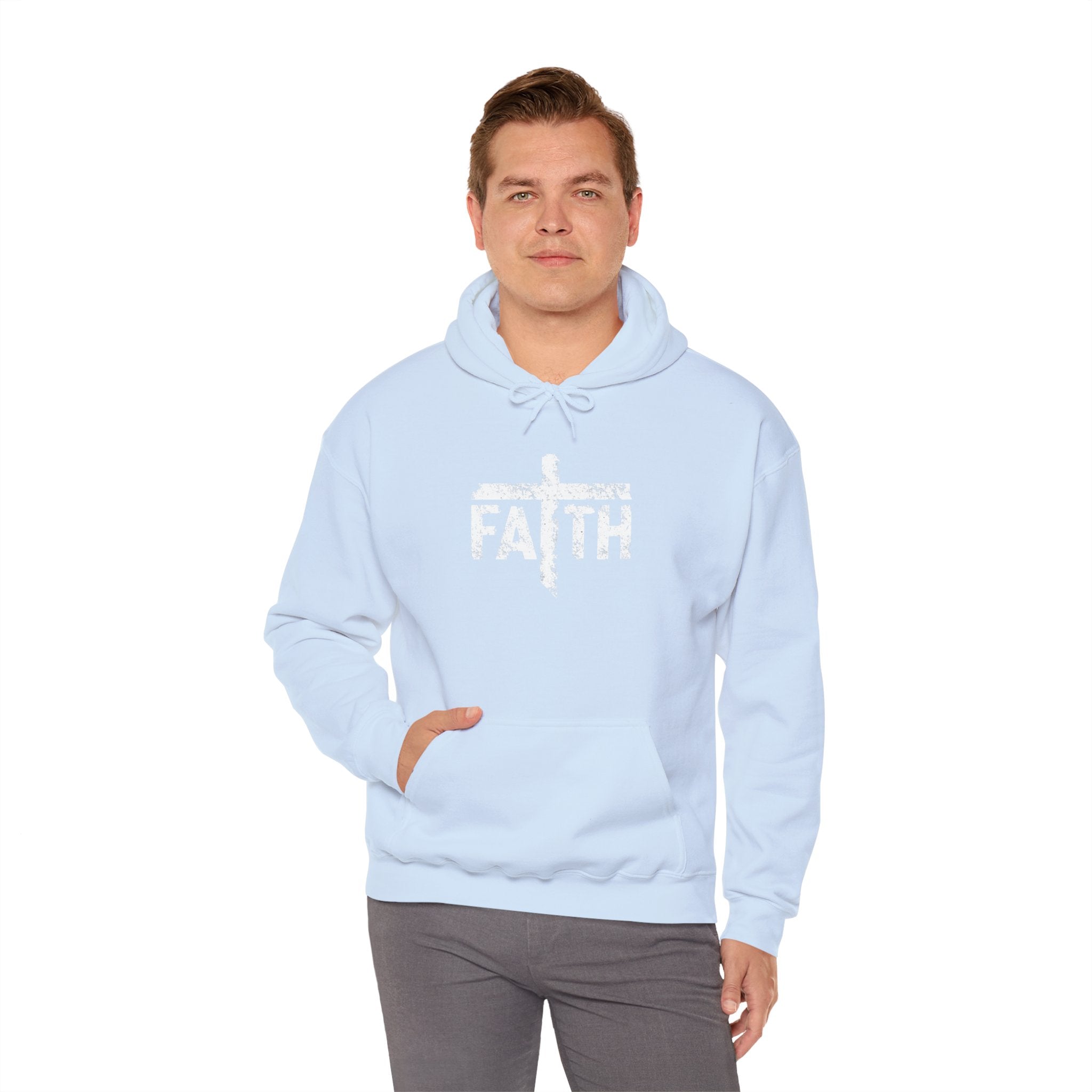 Faith Hoodie, Inspirational Sweatshirt for Men and Women, Cozy Pullover for Church, Gifts for Believers, Religious Apparel