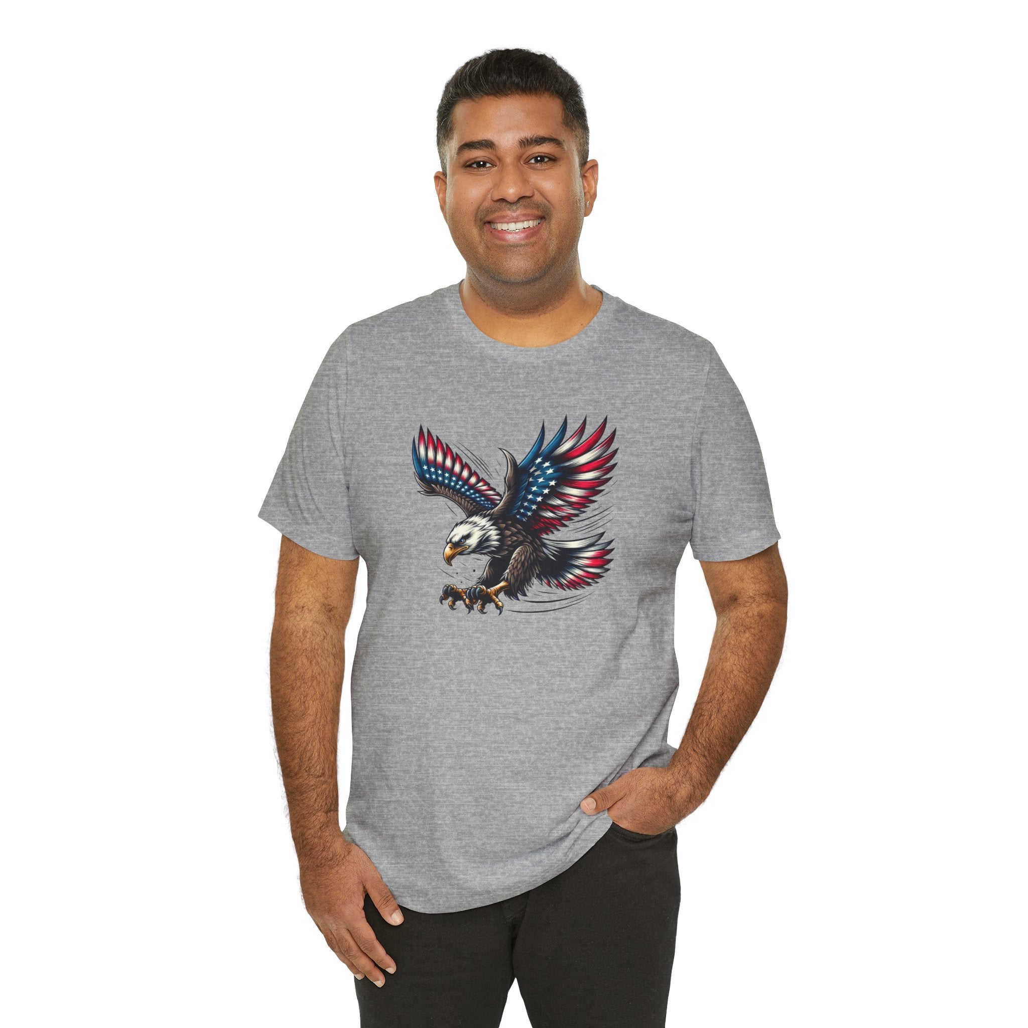 Patriotic Bald Eagle Tee — Red, White & Blue Graphic T-Shirt