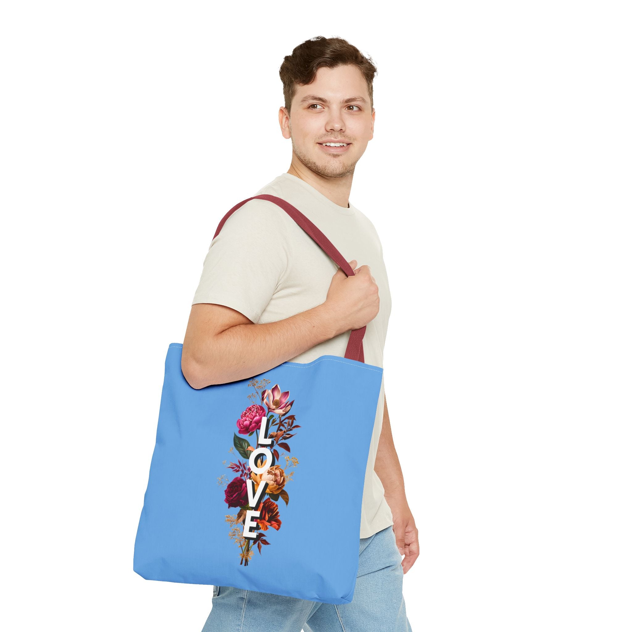 Floral Love Tote Bag - Colorful AOP Design for Everyday Style