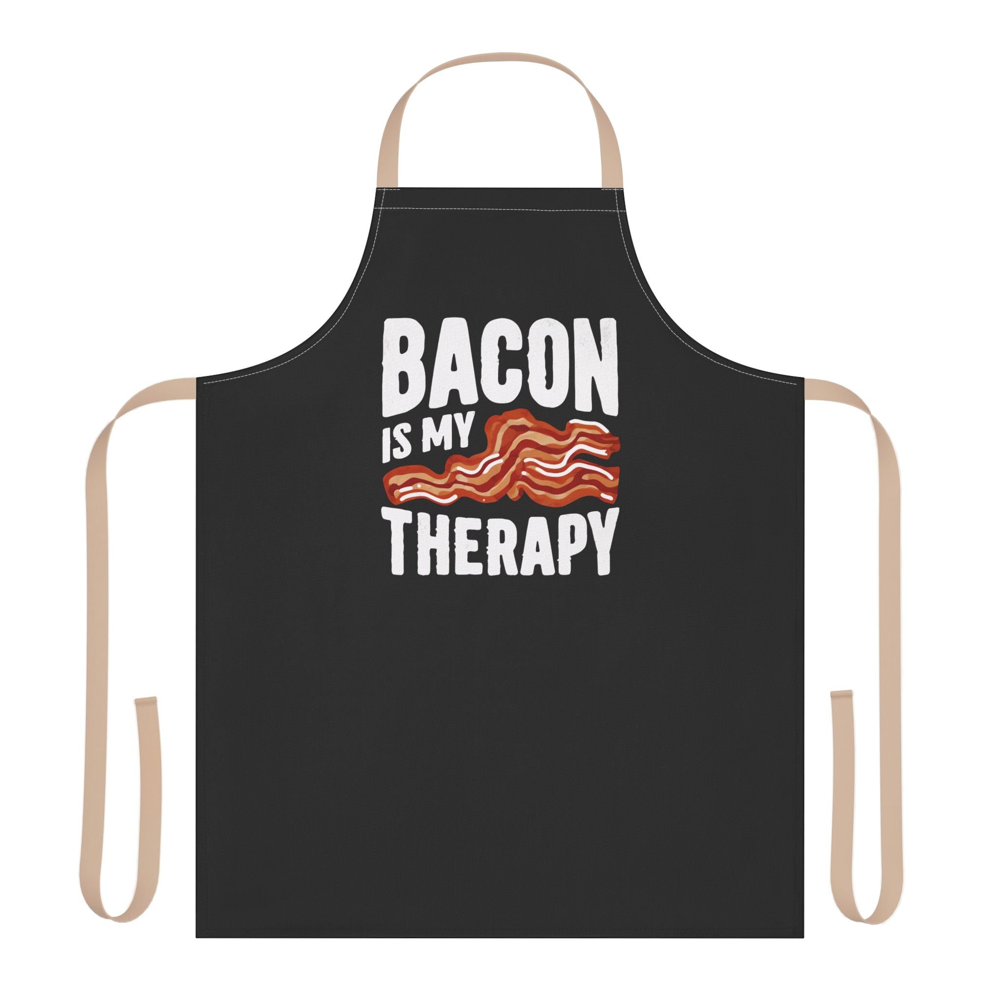 Apron — "Bacon Is My Therapy" Funny BBQ Cooking Apron, Gift for Grillers & Bacon Lovers