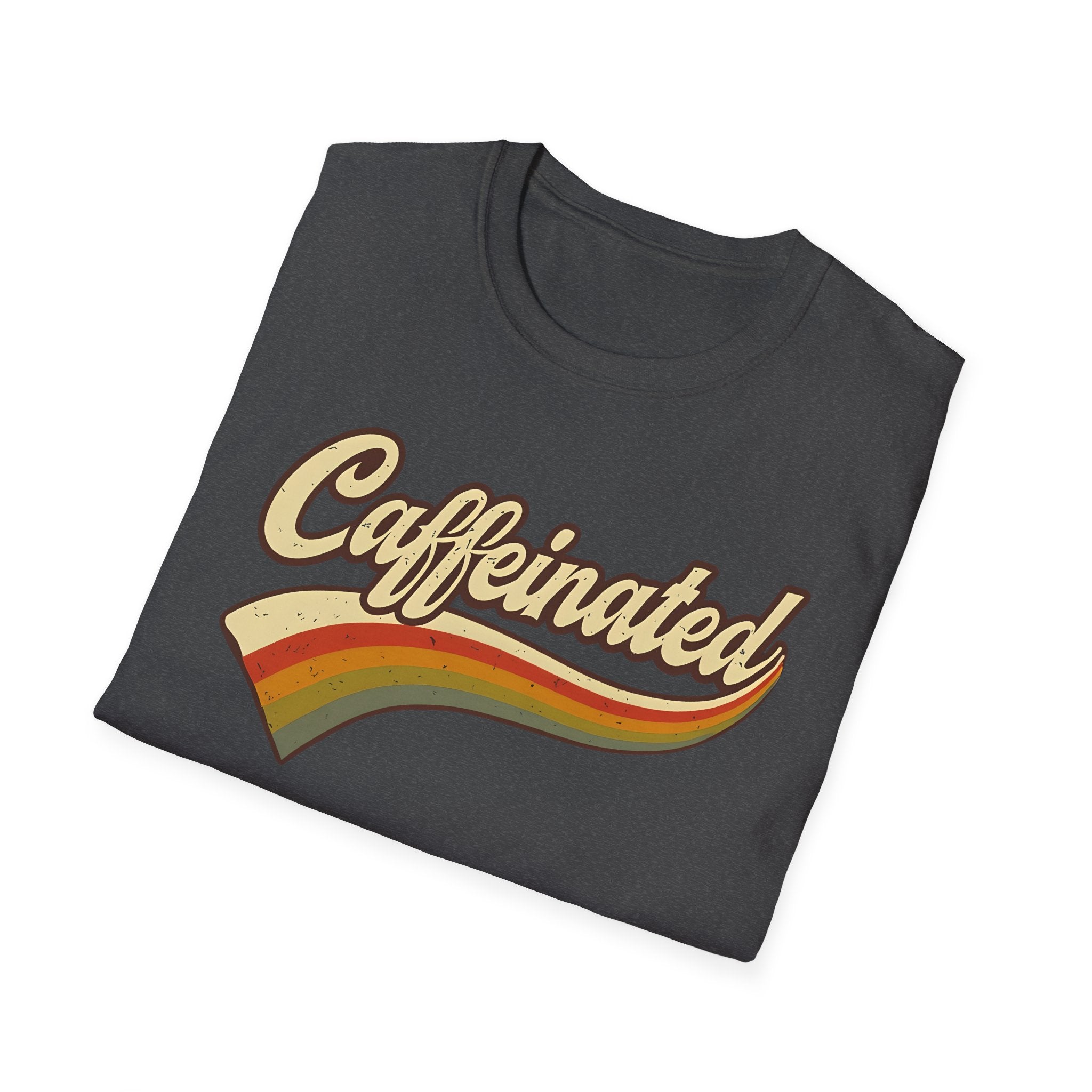 Caffeinated Retro Unisex Softstyle T-Shirt