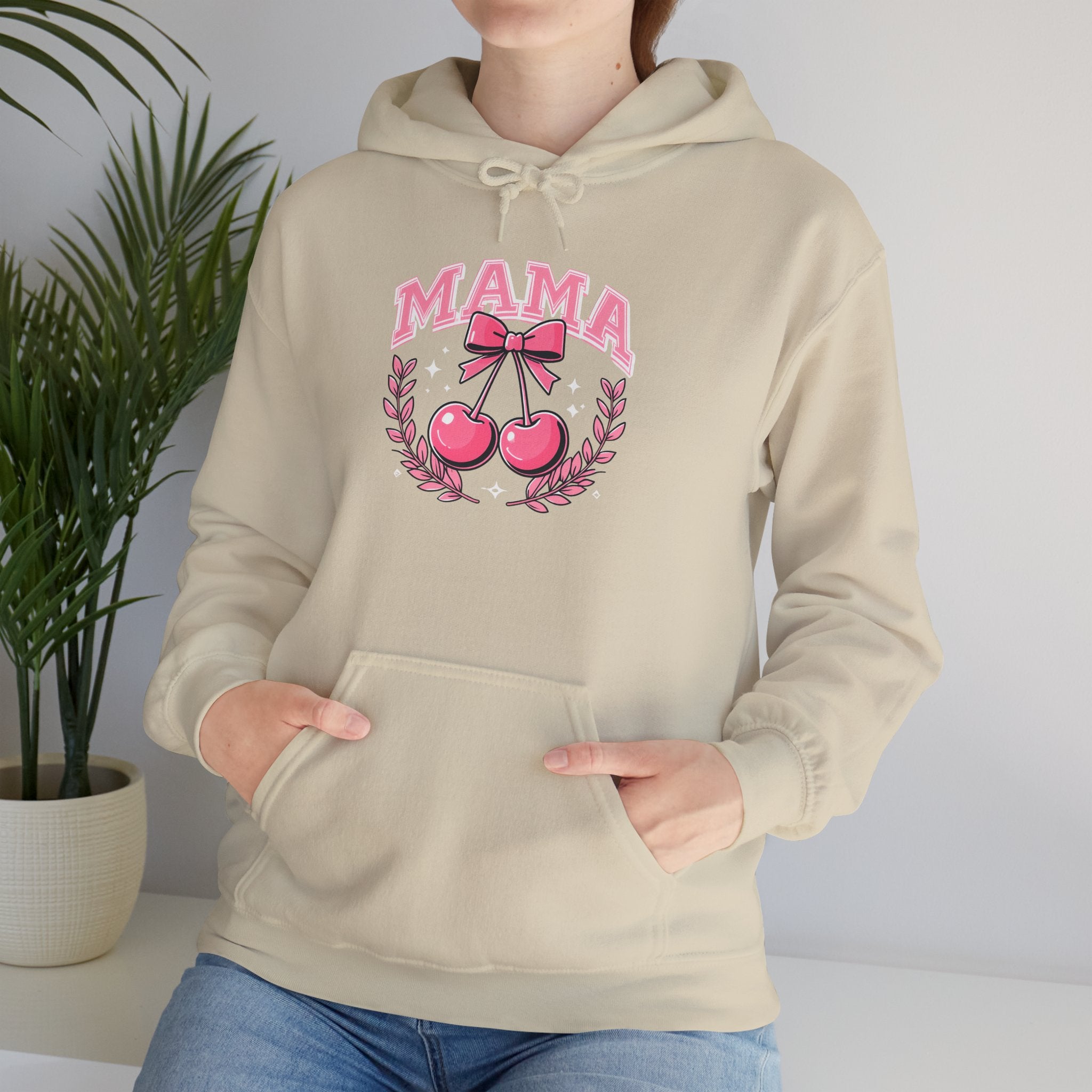 Mama Cherries Hoodie - Cozy Sweatshirt for Moms, Mother's Day Gift, Cute Family Wear, Comfortable Casual Outfit