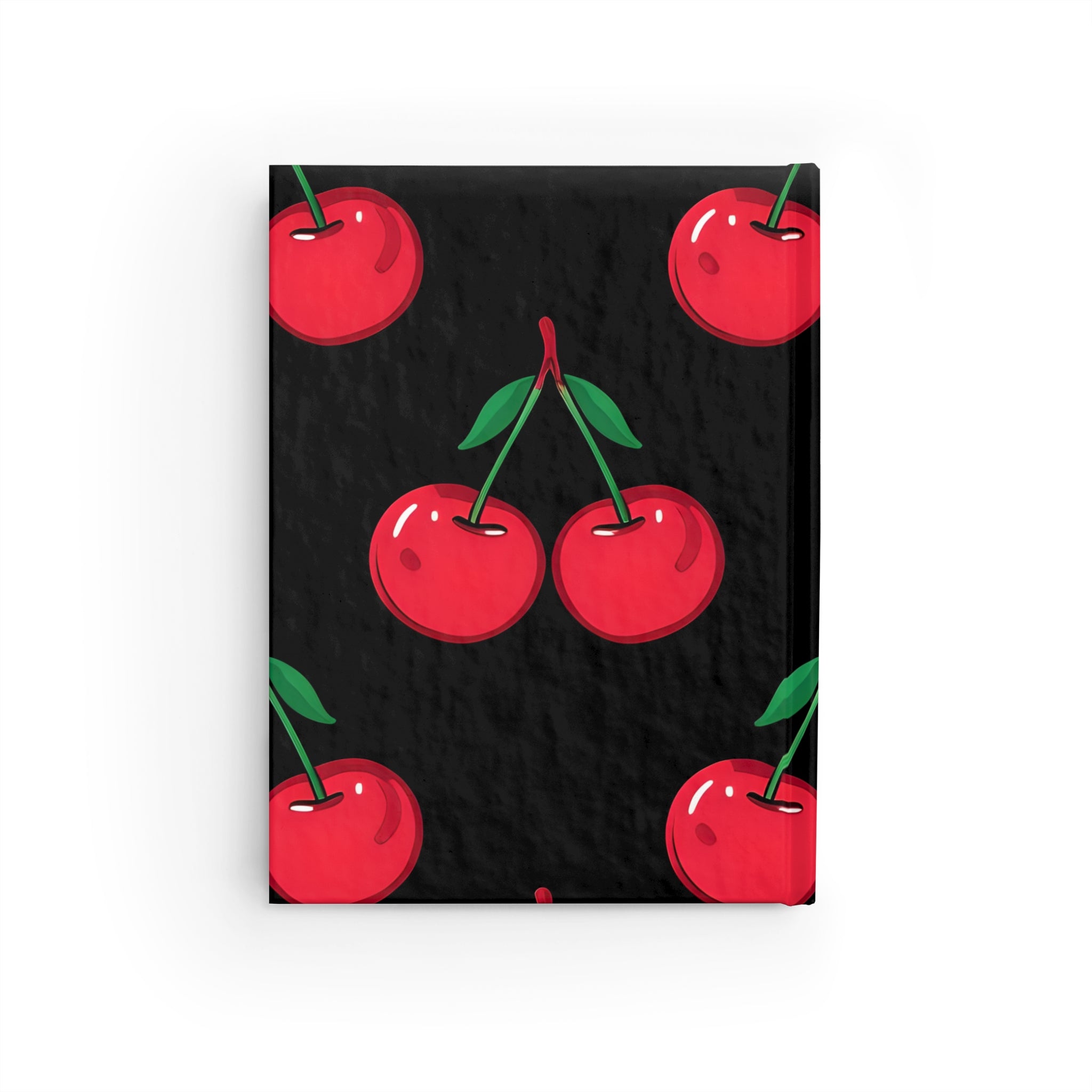 Cherry Pattern Journal, Cute Notebook, Cherry Lover Gift, Cute Stationery, Summer Journal, Gift for Her