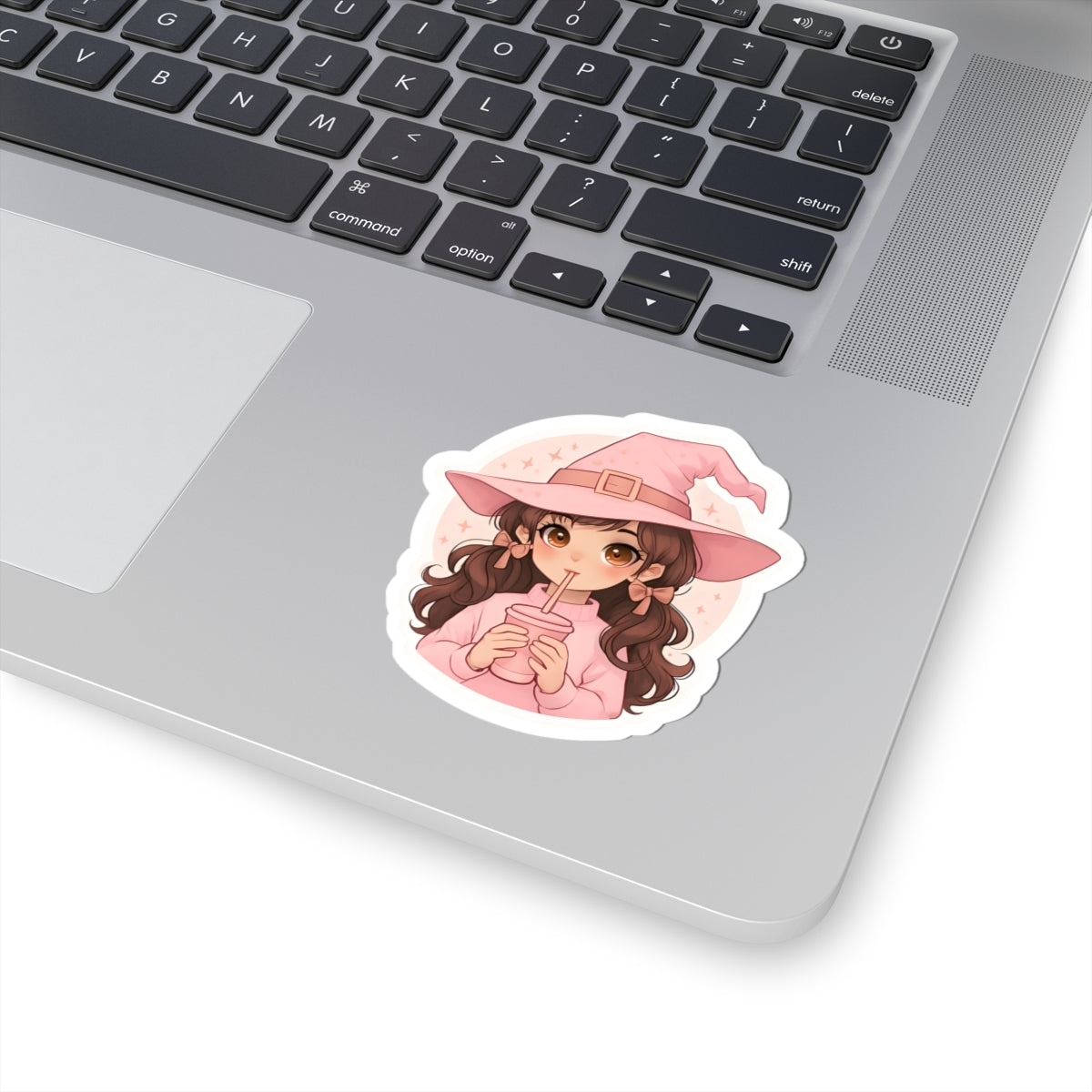 Cute Pink Witch Kiss-Cut Stickers | Perfect for Fans of Whimsical Aesthetics