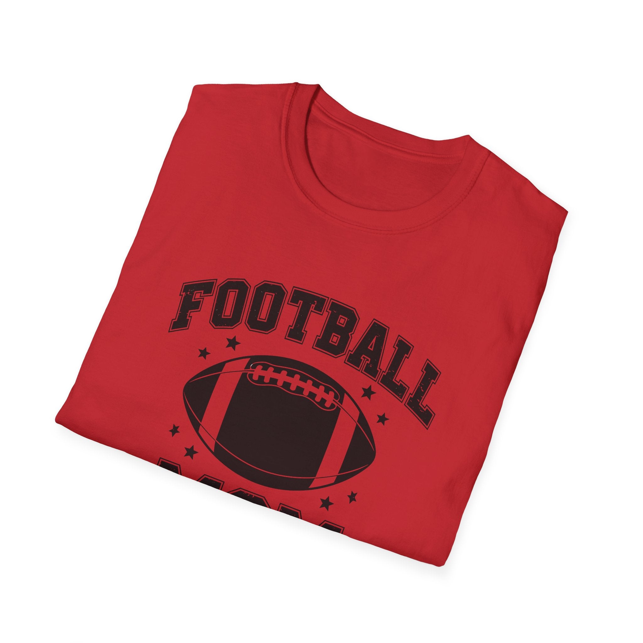 Football Mom Unisex Softstyle T-Shirt, Perfect Gift for Sports Moms, Game Day Tee, Team Spirit Shirt, Gift for Football Lovers