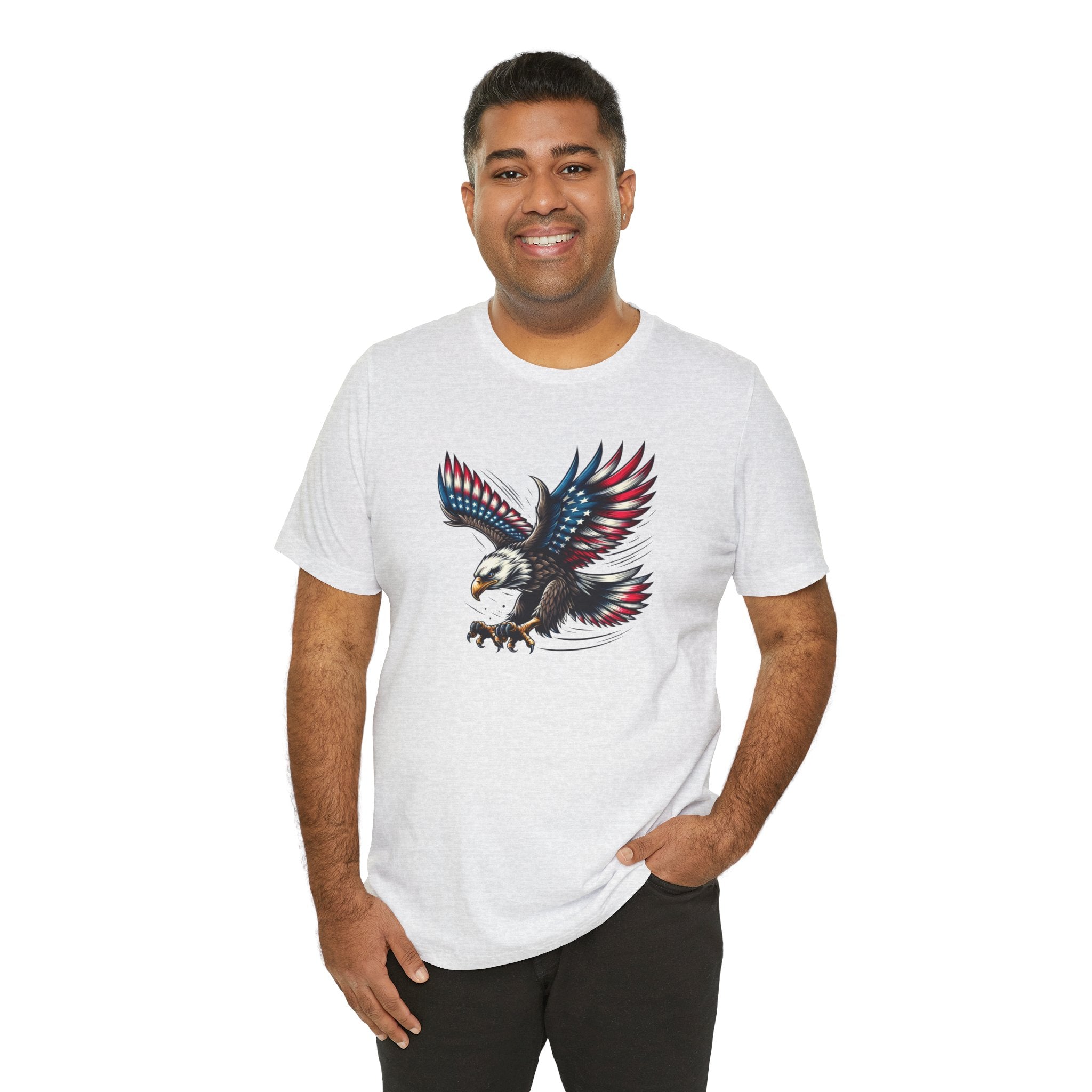 Patriotic Bald Eagle Tee — Red, White & Blue Graphic T-Shirt