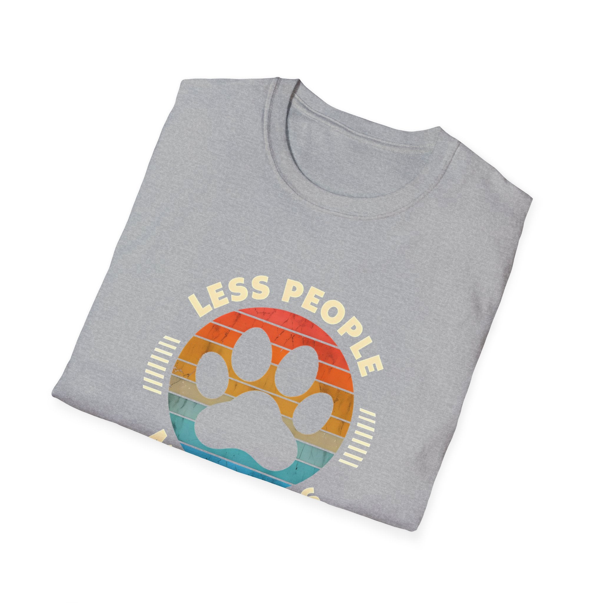Unisex Softstyle T-Shirt - 'Less People More Dogs' Graphic Tee, Dog Lover Gift, Casual Wear, Pet Parent Shirt, Animal Lover Outfit