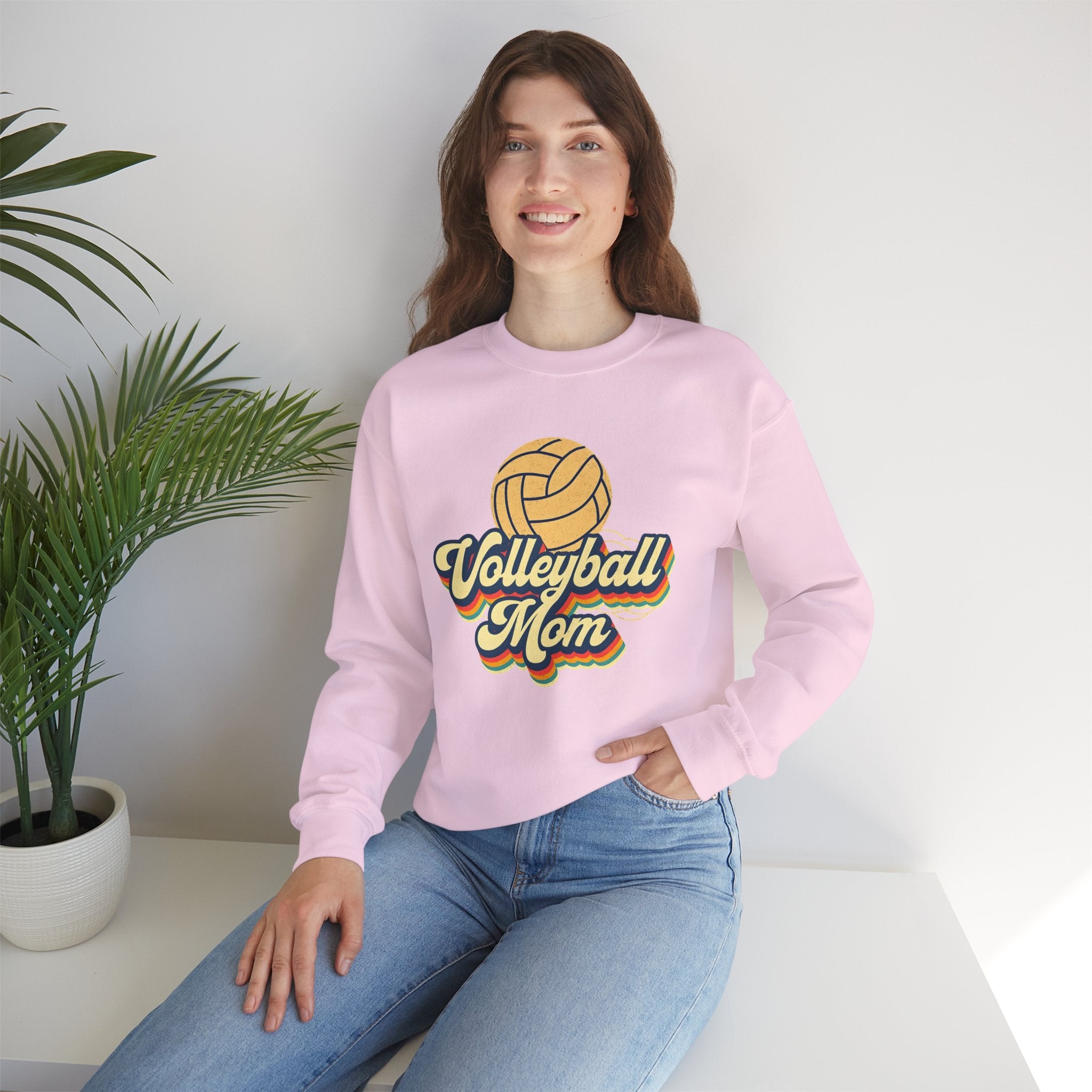 Volleyball Mom Sweatshirt - Cozy Crewneck for Sports Lovers, Gift for Volleyball Moms, Comfortable Athletic Apparel, Perfect for Game [...]