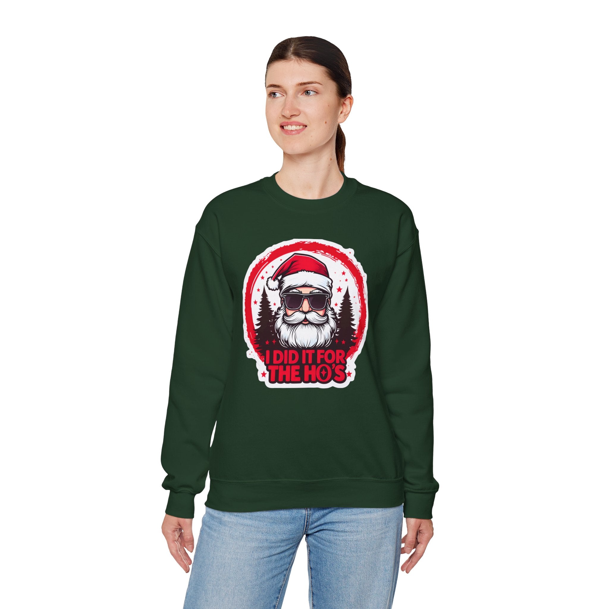Funny Christmas Sweatshirt, Santa Graphic Crewneck, Holiday Gift for Him/Her, Festive Apparel for Parties, Winter Wear