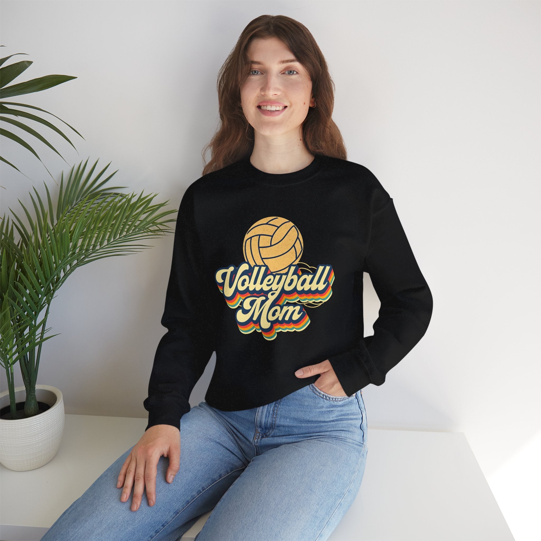 Volleyball Mom Sweatshirt - Cozy Crewneck for Sports Lovers, Gift for Volleyball Moms, Comfortable Athletic Apparel, Perfect for Game [...]