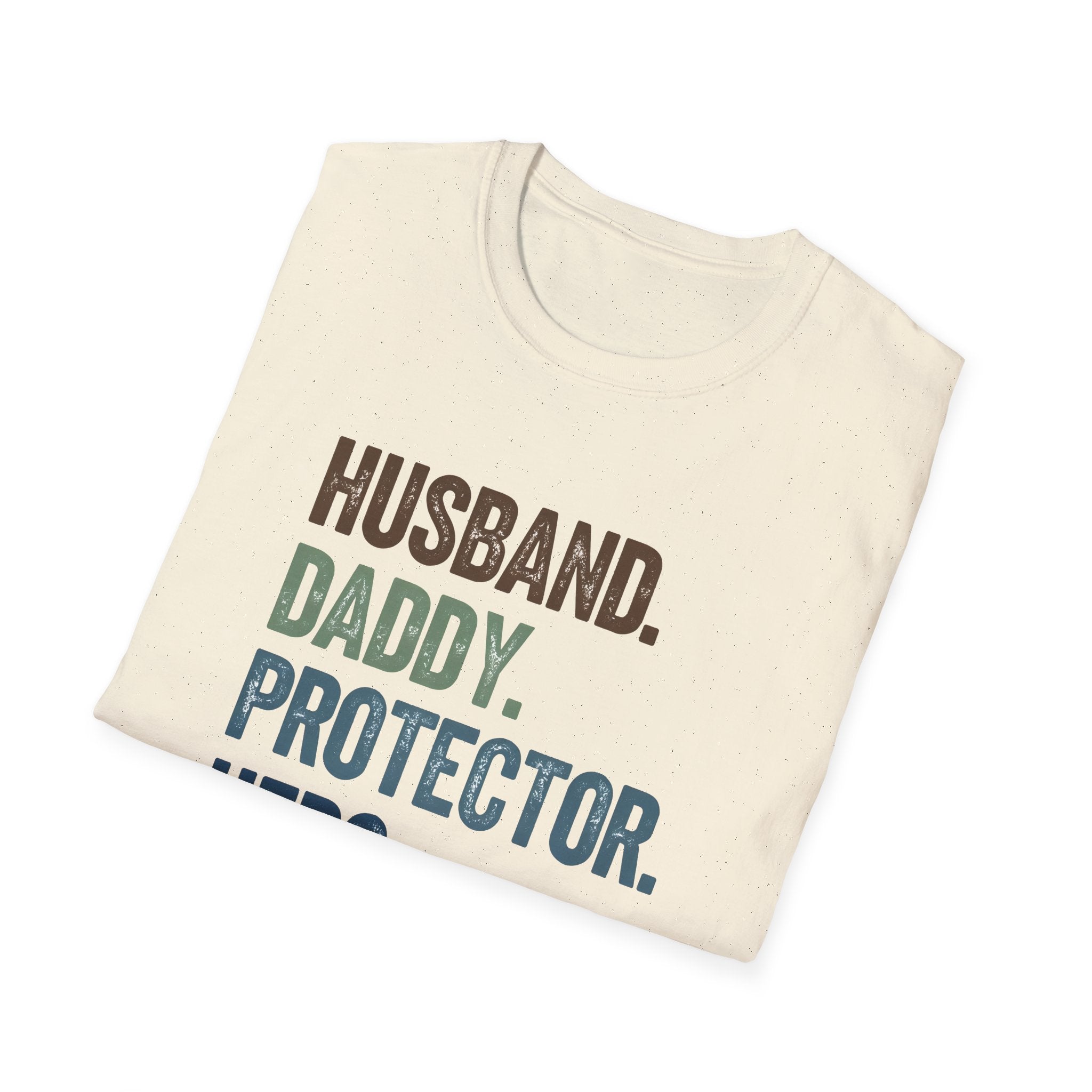 Hero Dads Unisex Softstyle T-Shirt | Perfect Gift for Fathers, Daddy T-Shirt, Husband Appreciation, Protector Tee, Family Hero Wear