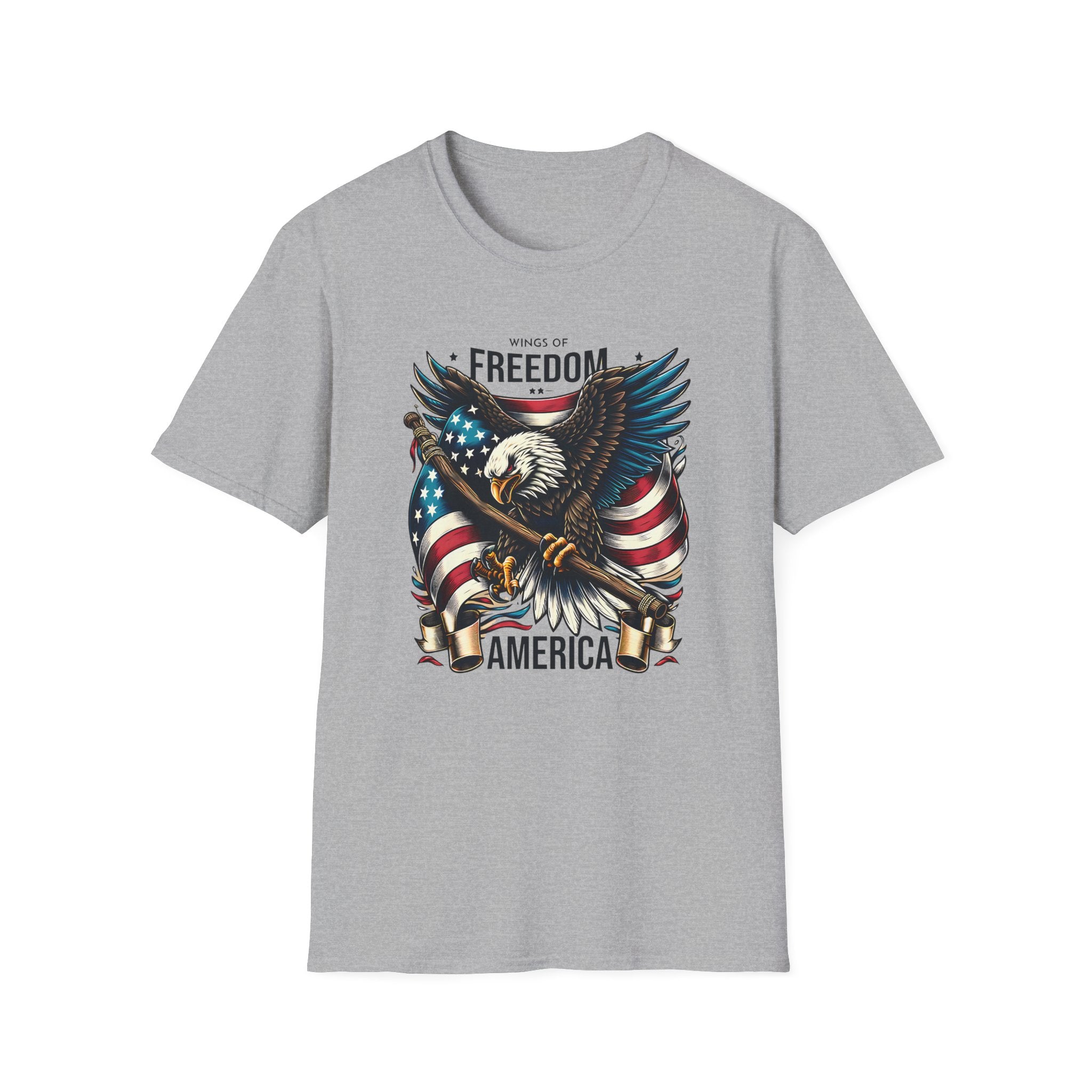 Freedom Eagle T-Shirt — American Flag USA Patriotic Tee (America)