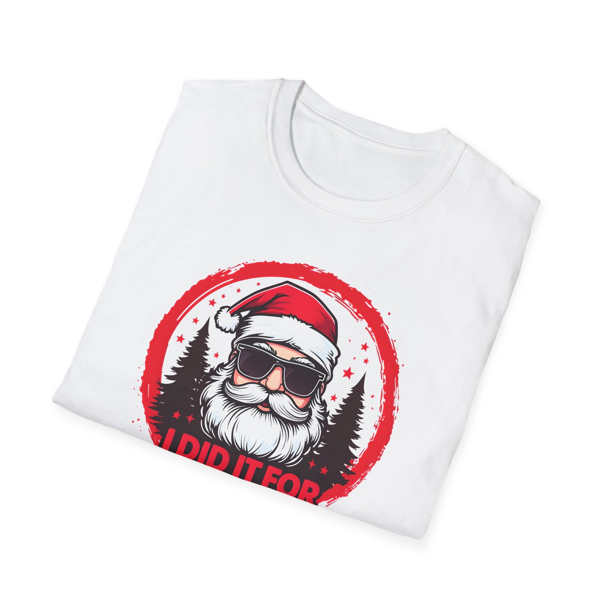 Funny Santa T-Shirt, Christmas Humor Shirt, Holiday Gift, Unisex Tee, I Did It For The Ho's, Festive Apparel, Winter Party Wear