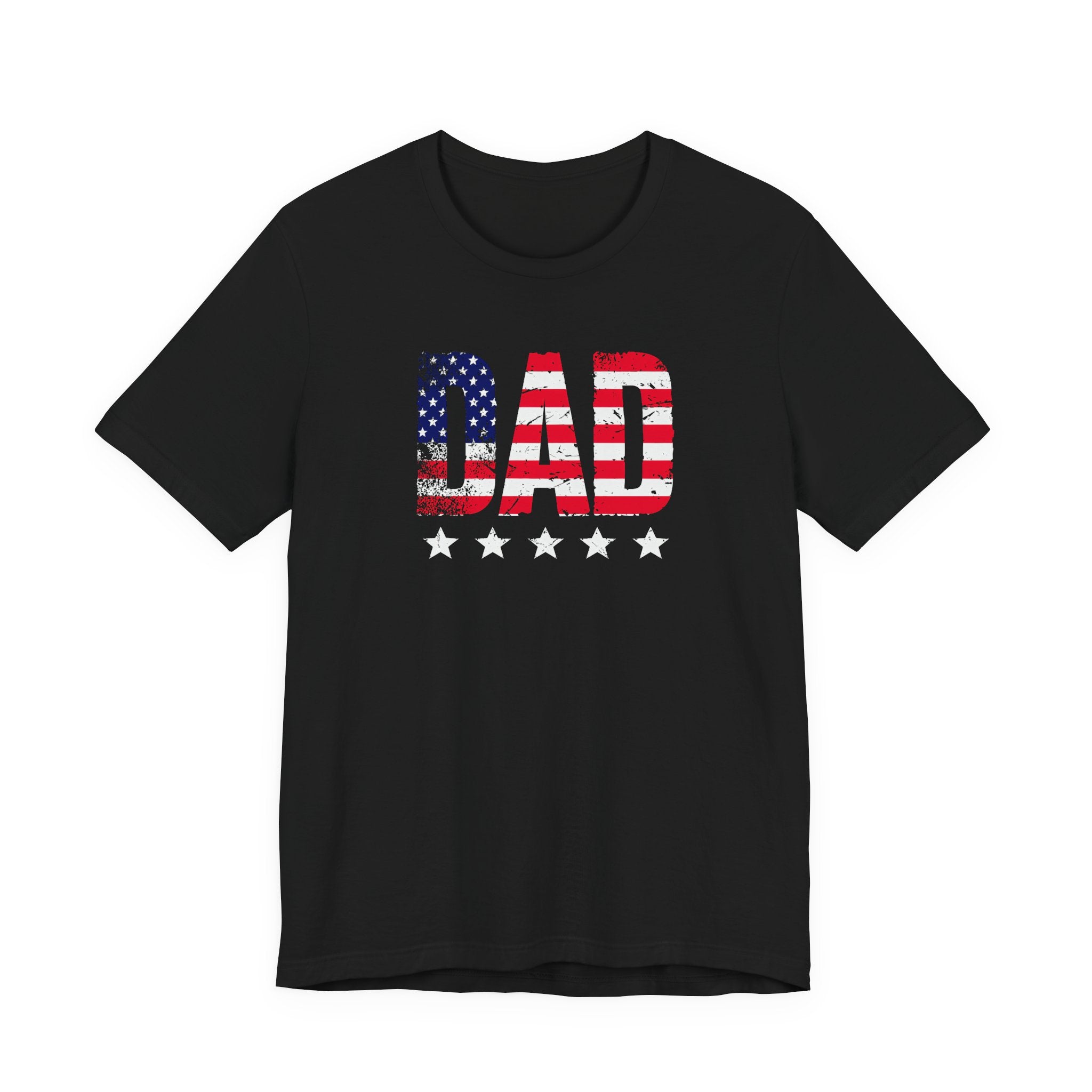 Dad USA Flag T-Shirt — Patriotic Father’s Day Tee with Stars