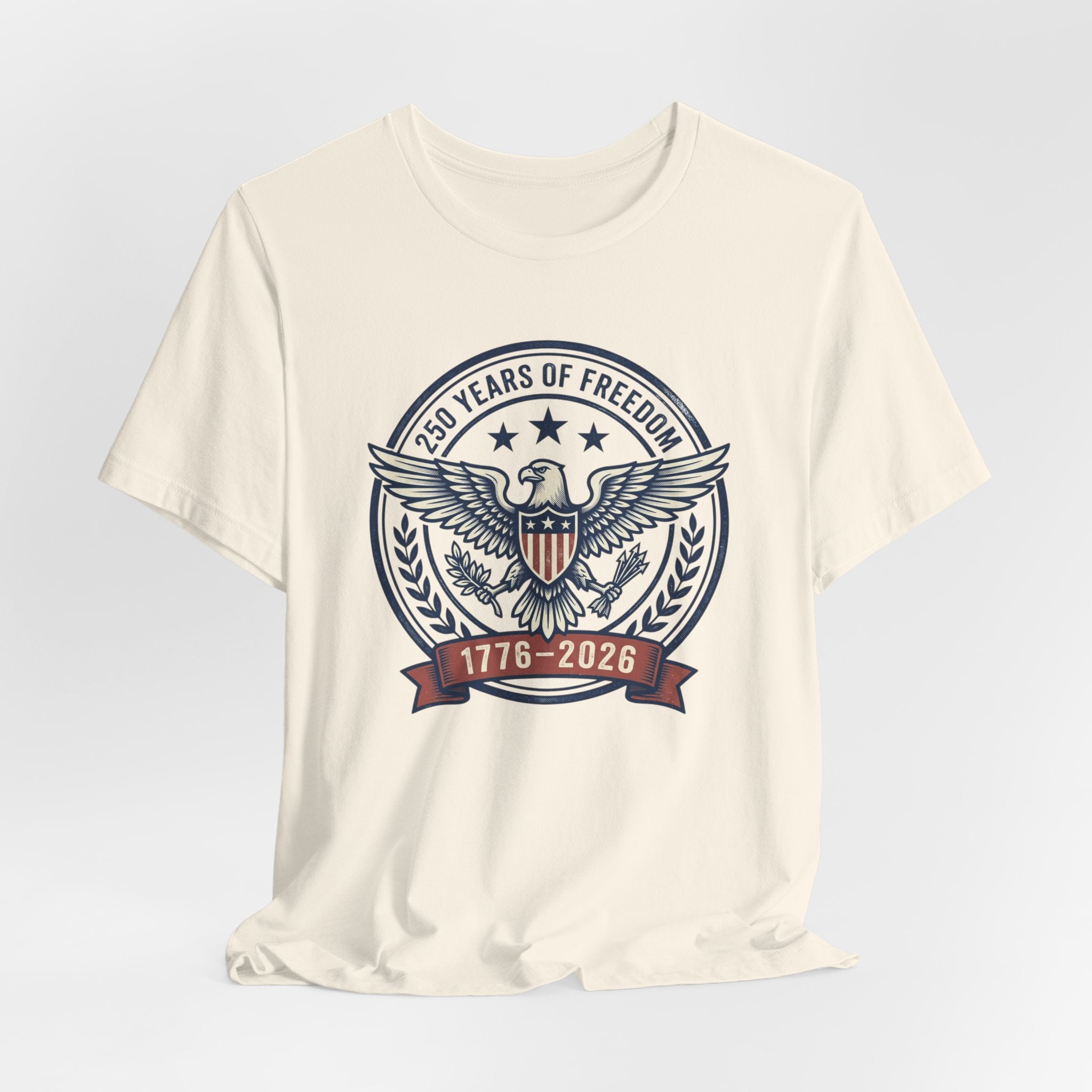 1776–2026 Eagle Crest T-Shirt | Retro Americana 4th of July, Stars & Stripes