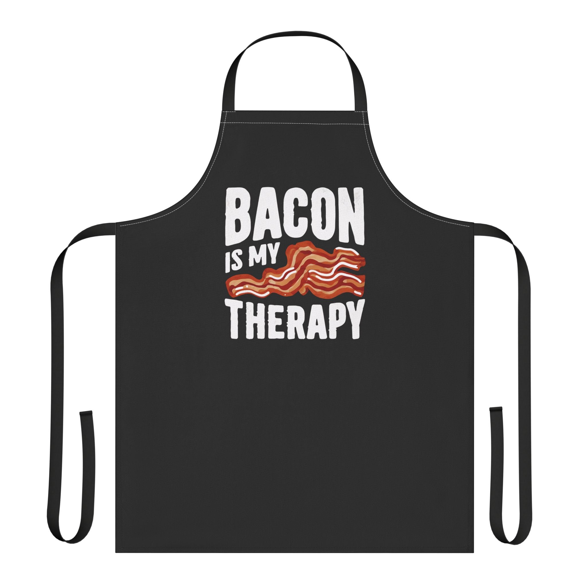 Apron — "Bacon Is My Therapy" Funny BBQ Cooking Apron, Gift for Grillers & Bacon Lovers