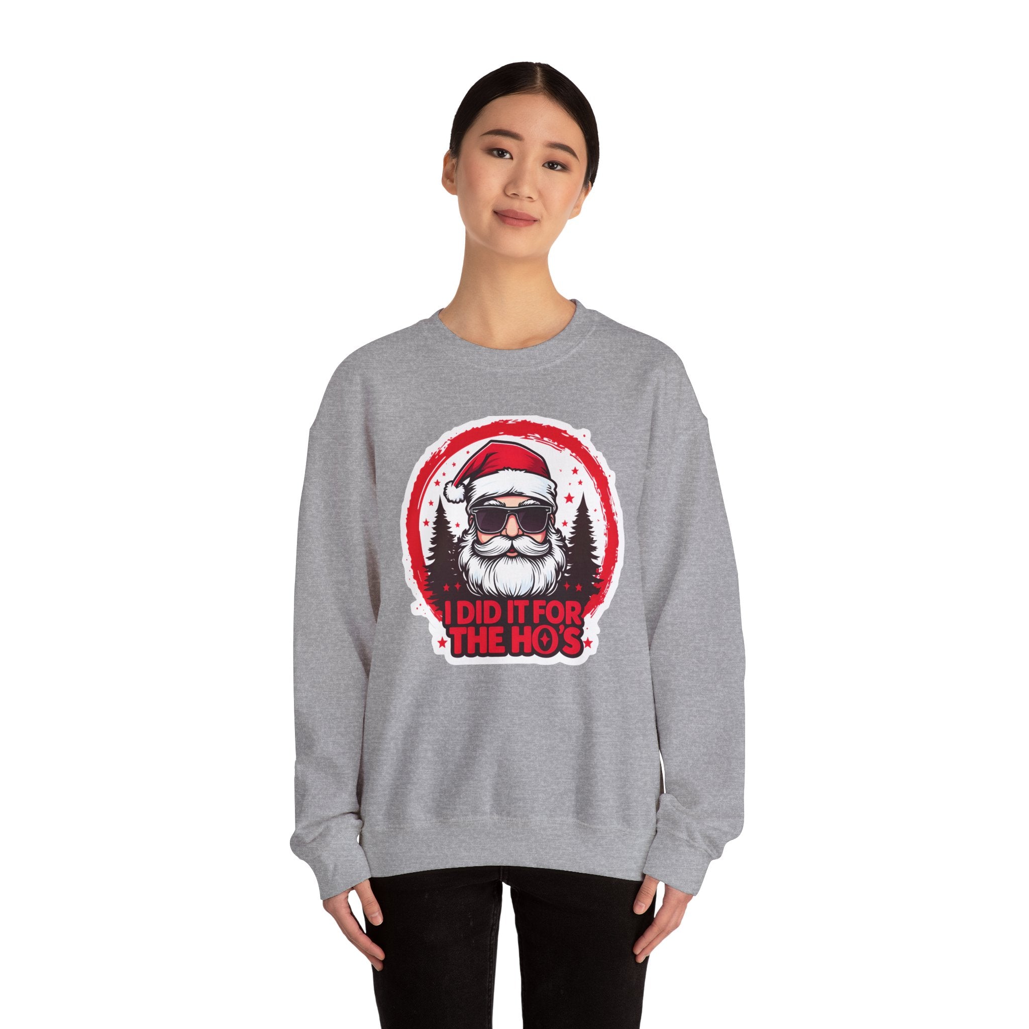 Funny Christmas Sweatshirt, Santa Graphic Crewneck, Holiday Gift for Him/Her, Festive Apparel for Parties, Winter Wear