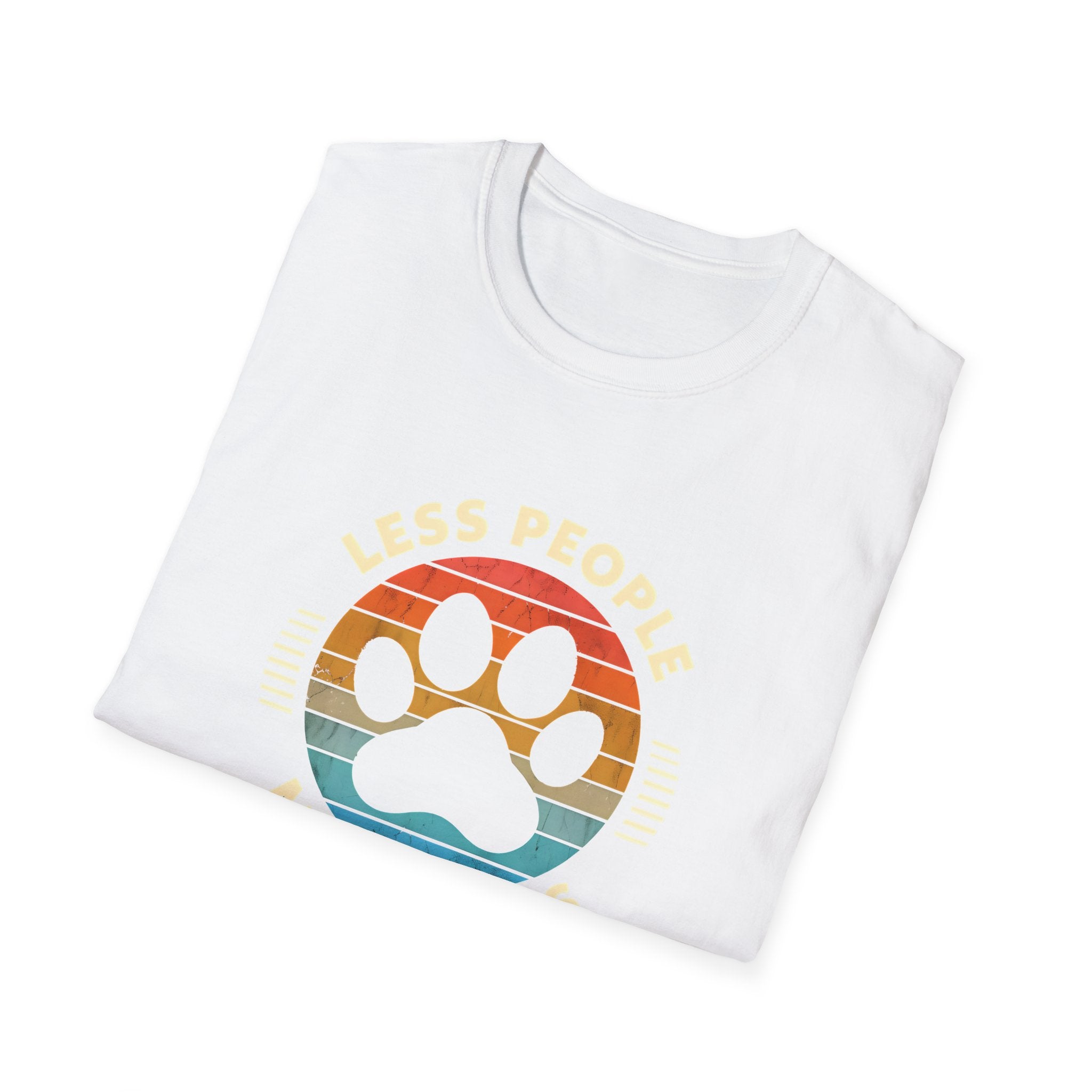 Unisex Softstyle T-Shirt - 'Less People More Dogs' Graphic Tee, Dog Lover Gift, Casual Wear, Pet Parent Shirt, Animal Lover Outfit