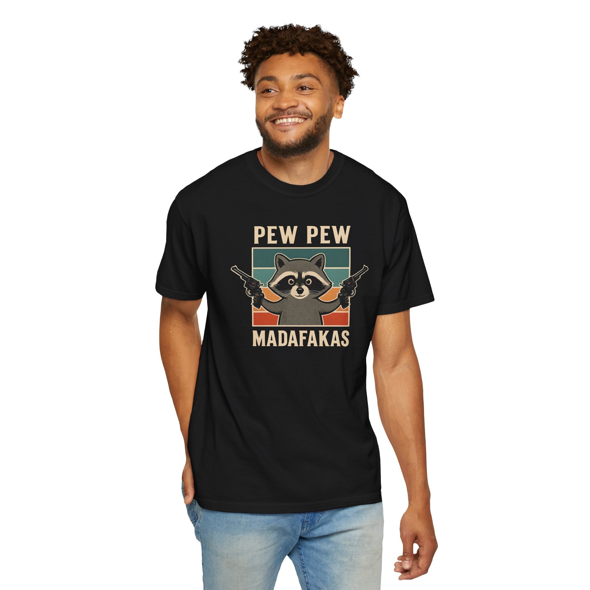Pew Pew MafaFakas T-Shirt - Fun Unisex Garment-Dyed Tee