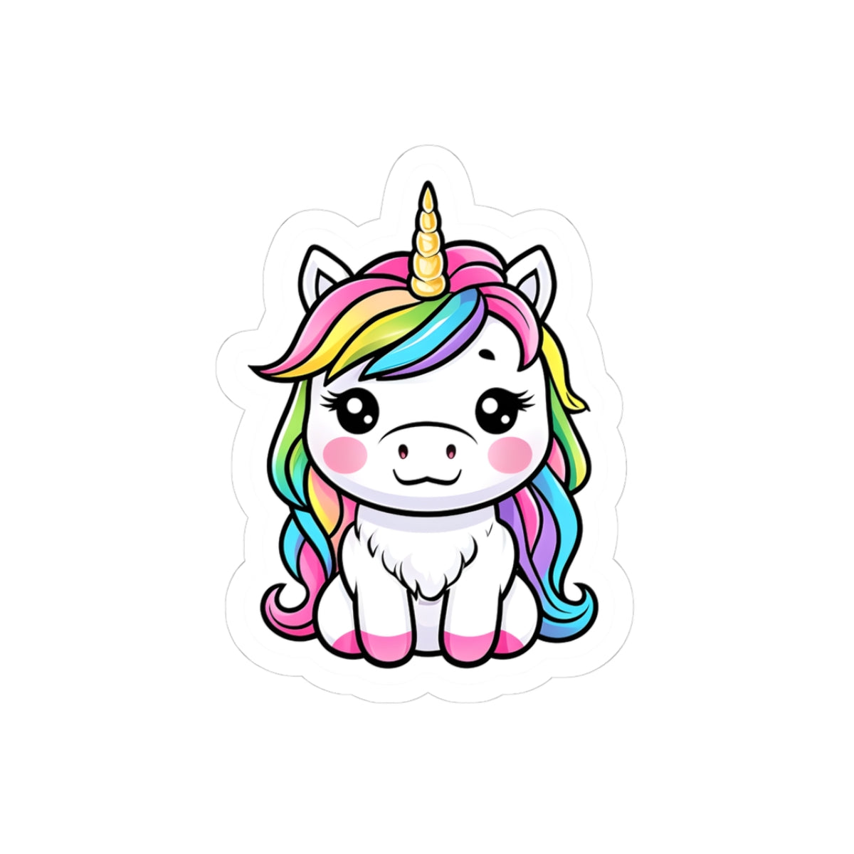 Cute Unicorn Kiss-Cut Stickers | Whimsical Decor, Laptop Accessories, Gift Ideas, Party Favors, Kids' Crafts