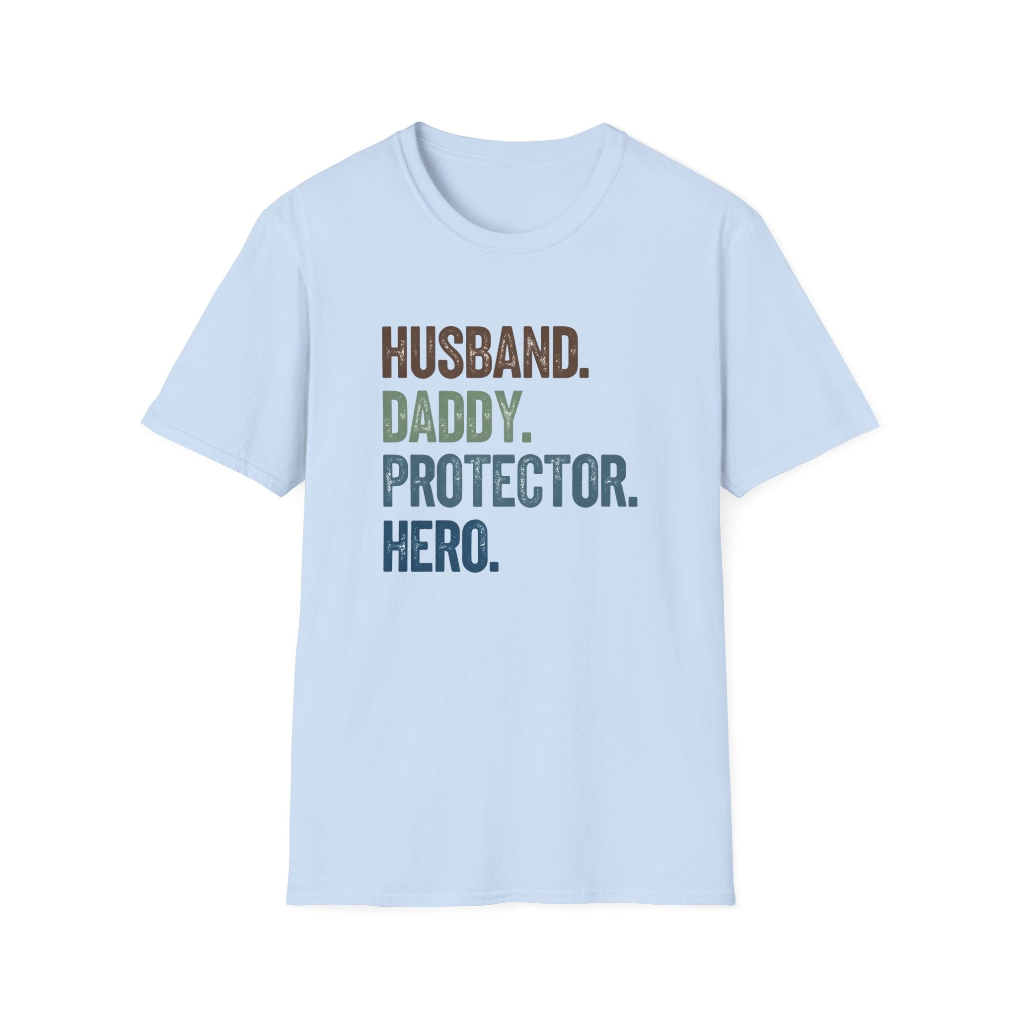 Hero Dads Unisex Softstyle T-Shirt | Perfect Gift for Fathers, Daddy T-Shirt, Husband Appreciation, Protector Tee, Family Hero Wear