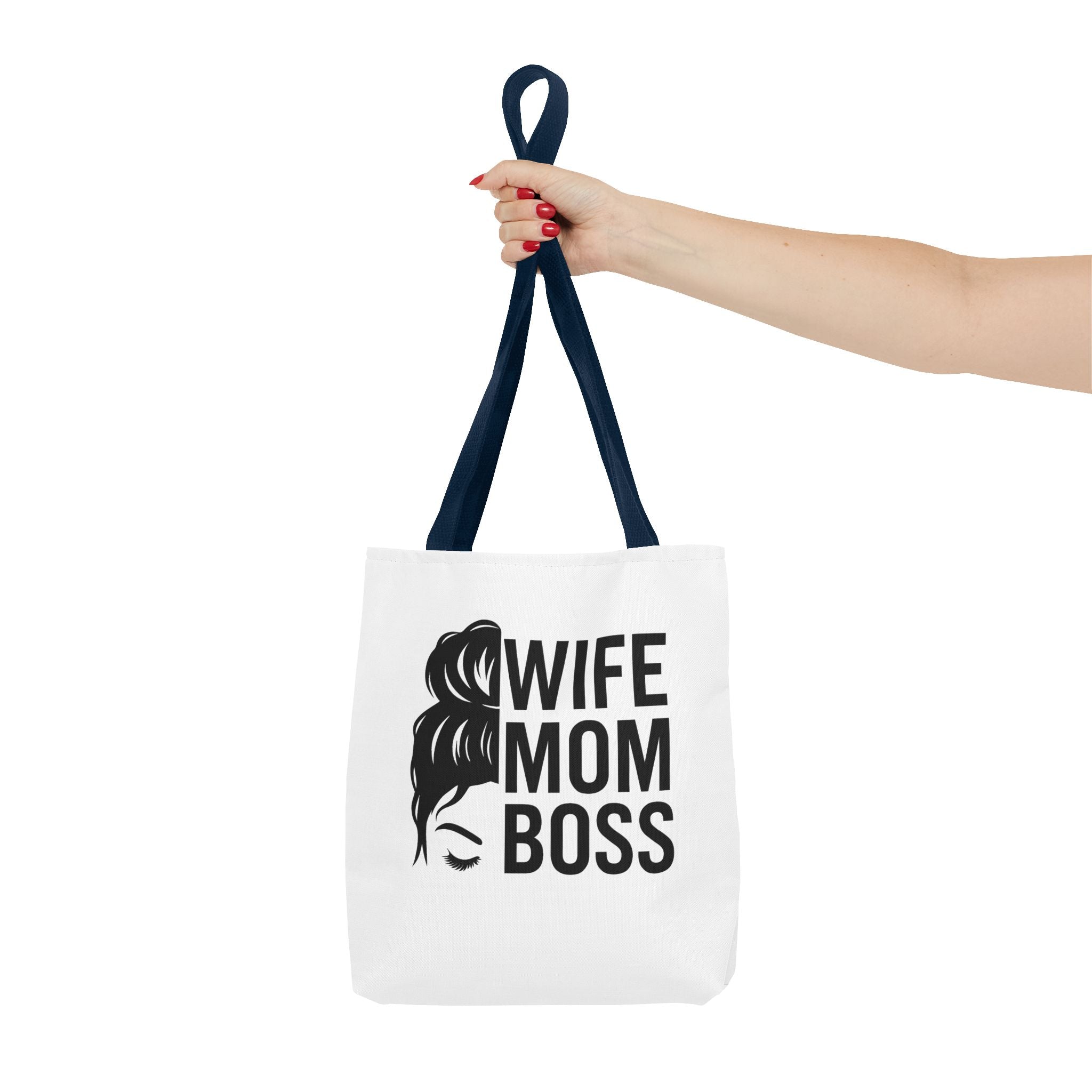 Wife Mom Boss Tote Bag - Chic, Durable Tote for Moms, Stylish Carry-All, Gift for Mother's Day, Work, and Everyday Use