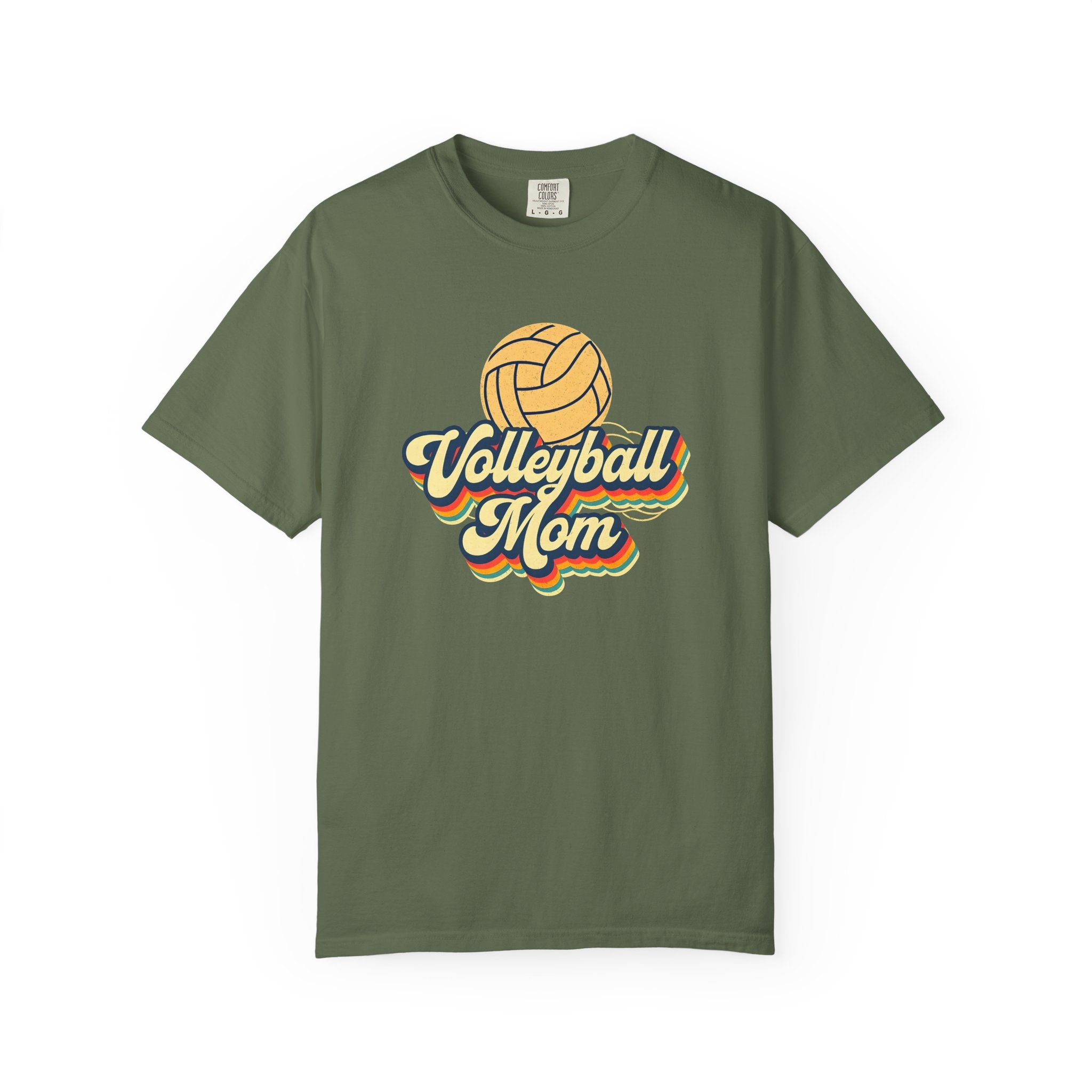 Volleyball Mom T-Shirt, Unisex Garment-Dyed Tee for Sports Lovers, Great for Gifts, Casual Wear, Volleyball Events, Mother’s Day