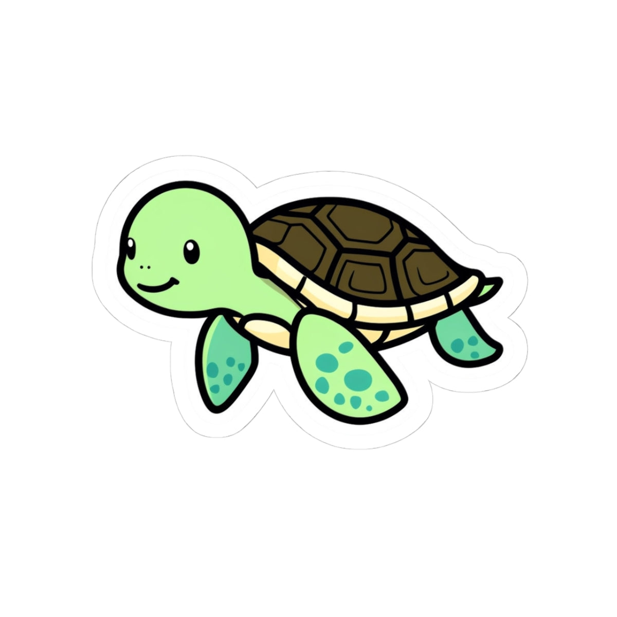 Cute Turtle Kiss-Cut Stickers - Adorable Ocean Animal Vinyl Decals for Laptops, Water Bottles & More!
