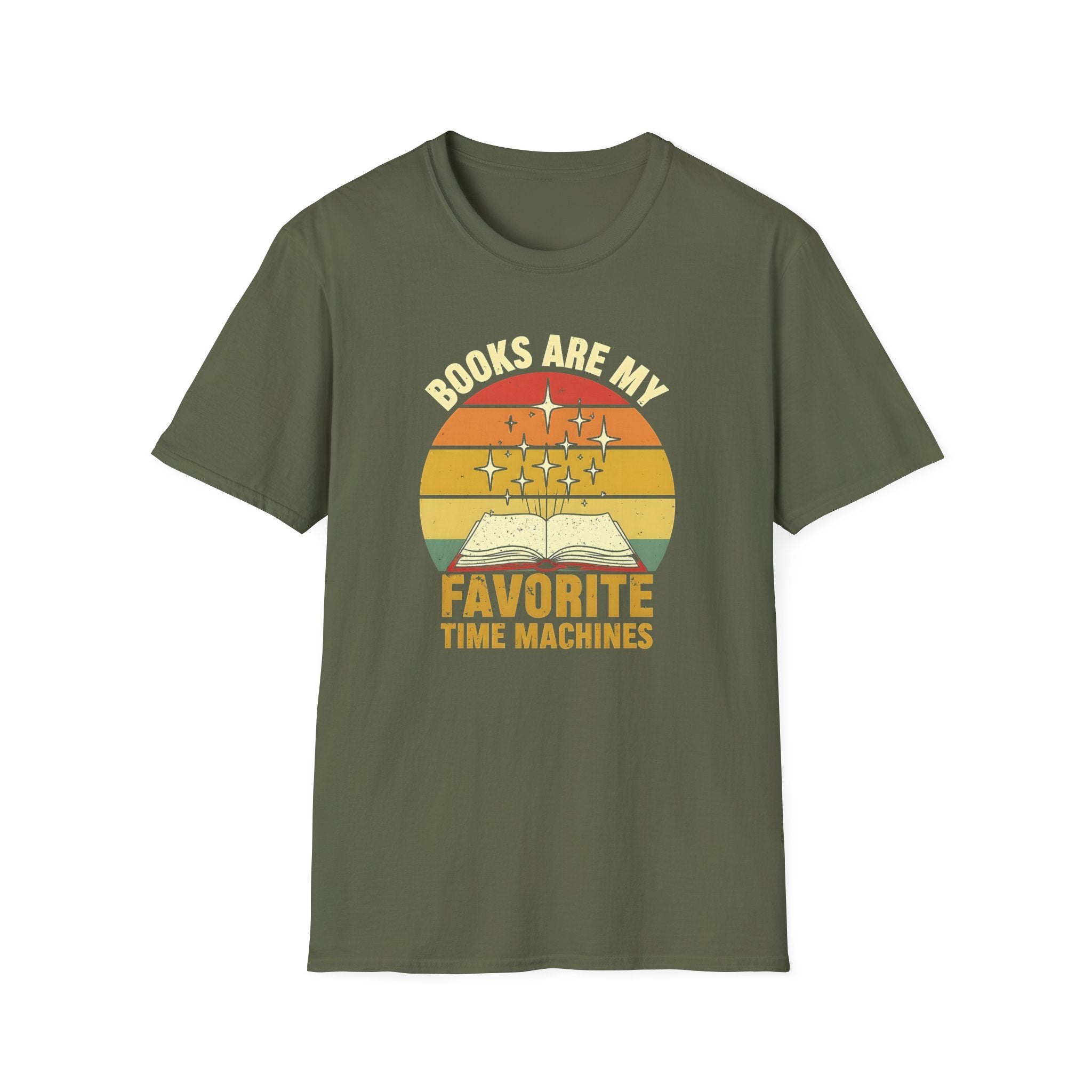 Books Are My Favorite Time Machines Unisex Softstyle T-Shirt