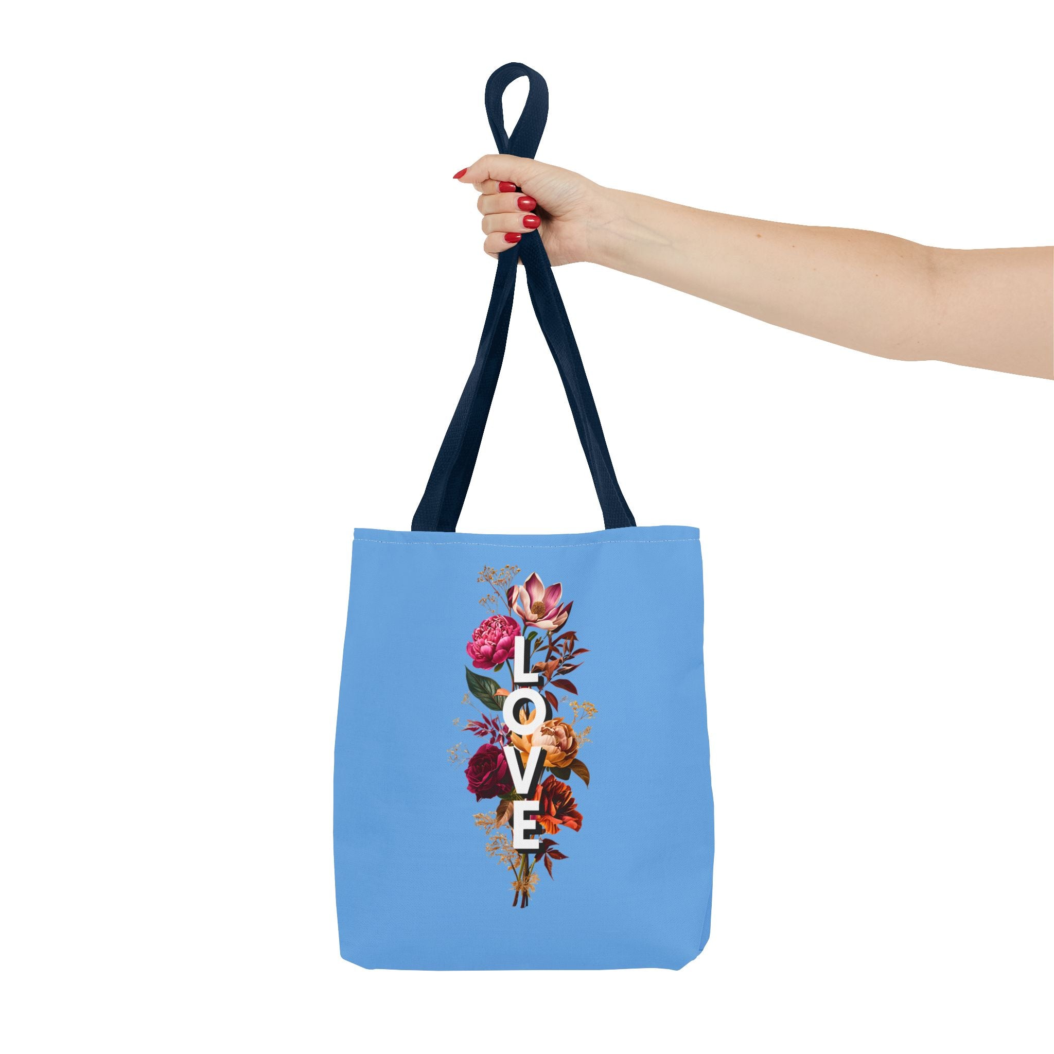 Floral Love Tote Bag - Colorful AOP Design for Everyday Style