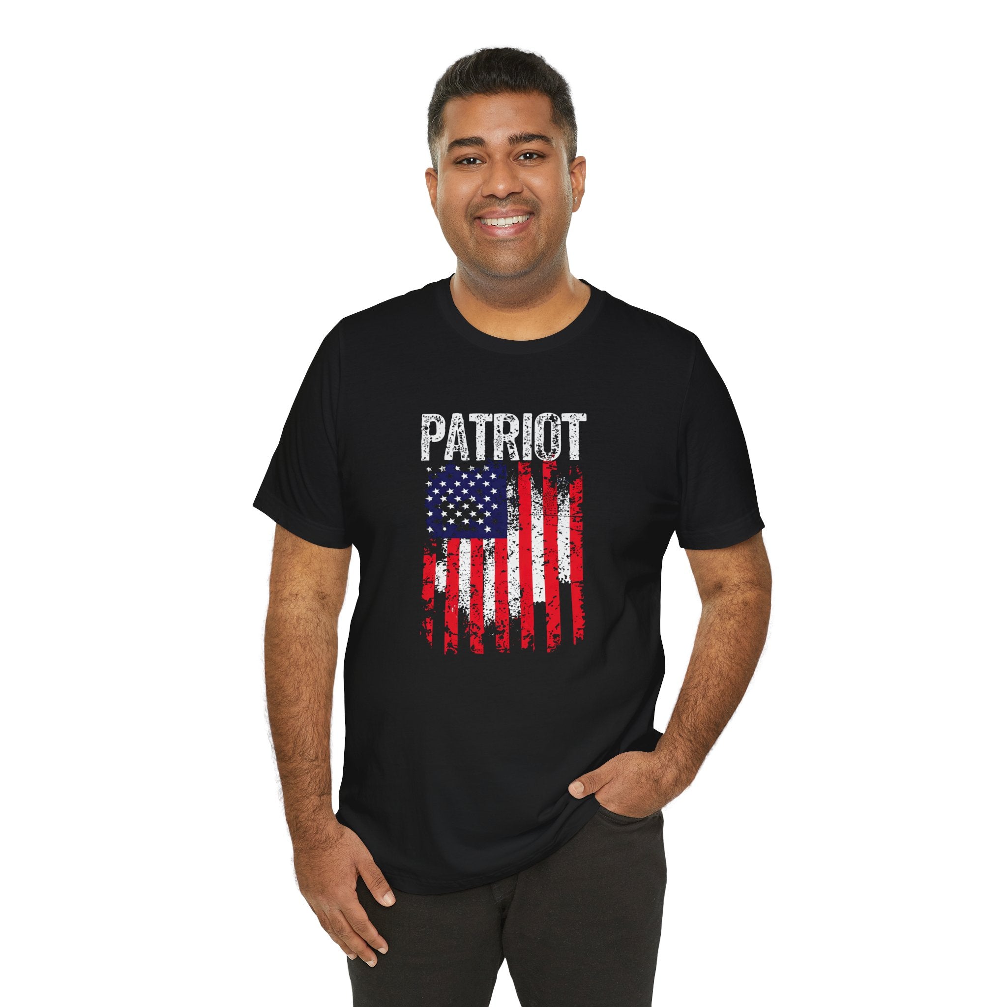 Patriot American Flag Tee — Distressed USA Graphic T‑Shirt