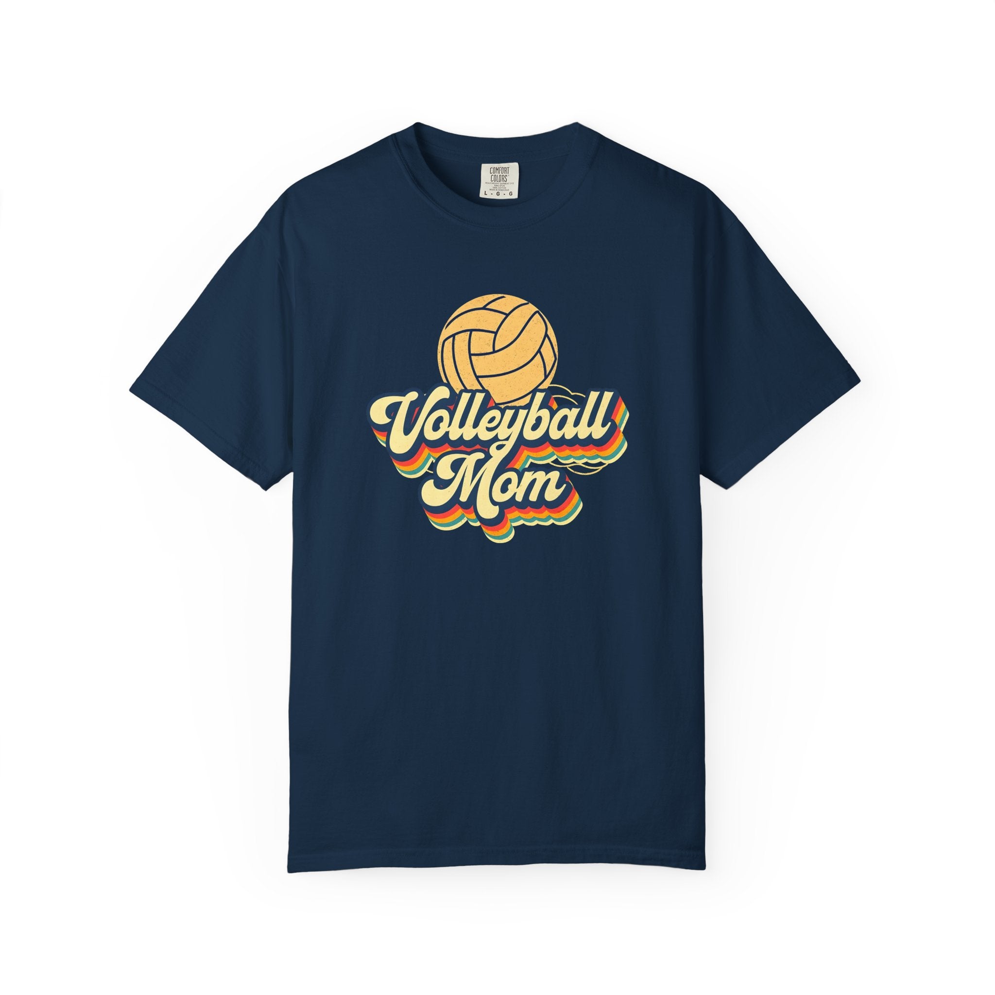 Volleyball Mom T-Shirt, Unisex Garment-Dyed Tee for Sports Lovers, Great for Gifts, Casual Wear, Volleyball Events, Mother’s Day