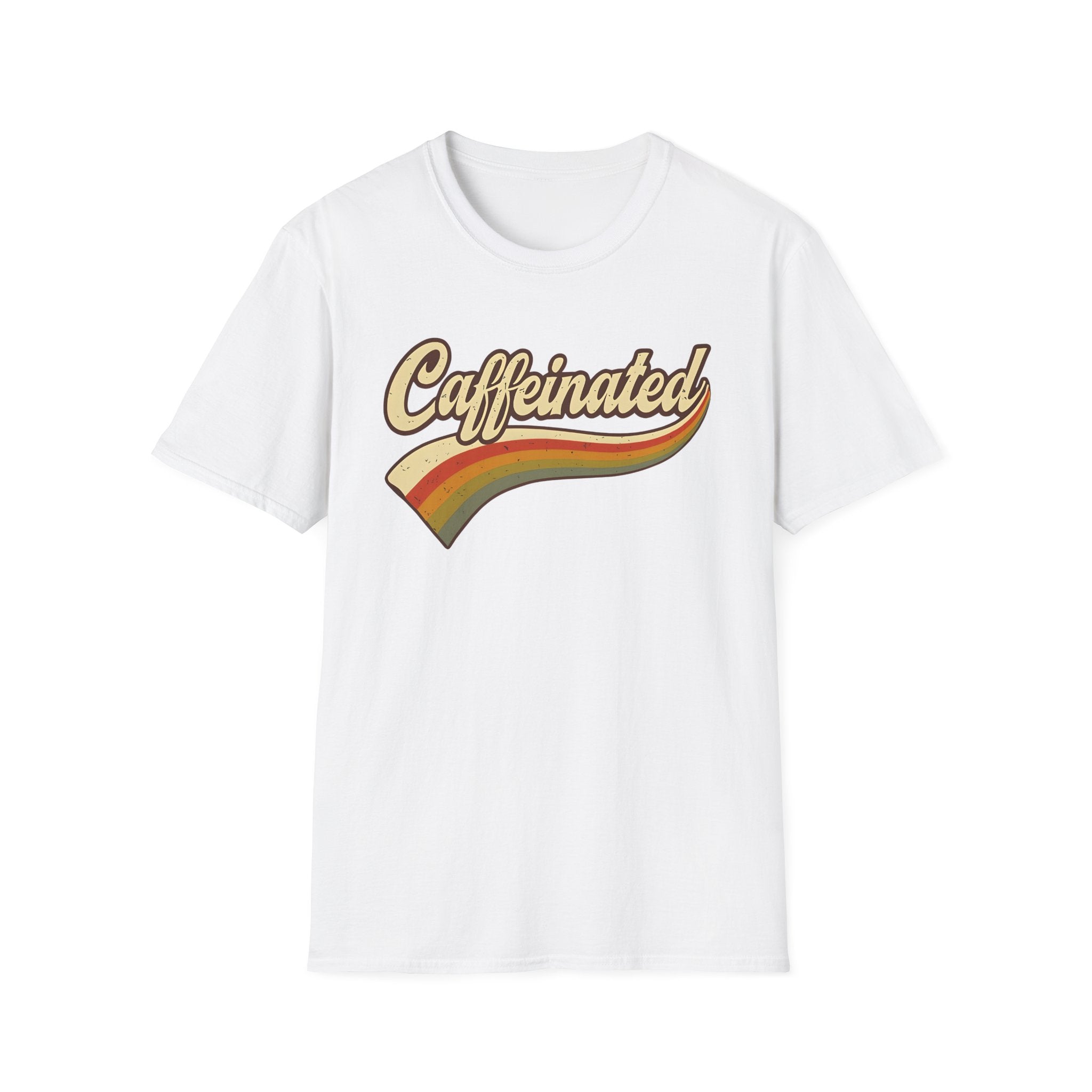 Caffeinated Retro Unisex Softstyle T-Shirt