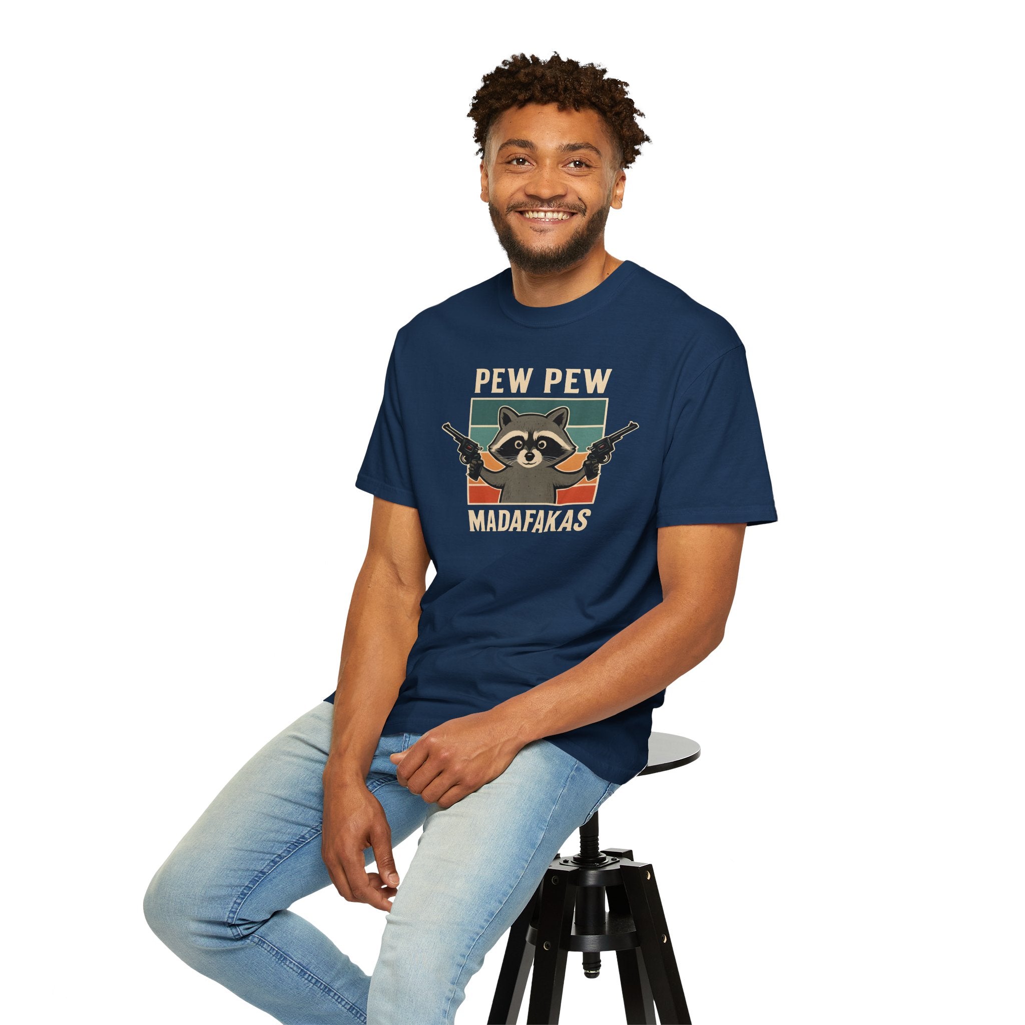 Pew Pew MafaFakas T-Shirt - Fun Unisex Garment-Dyed Tee