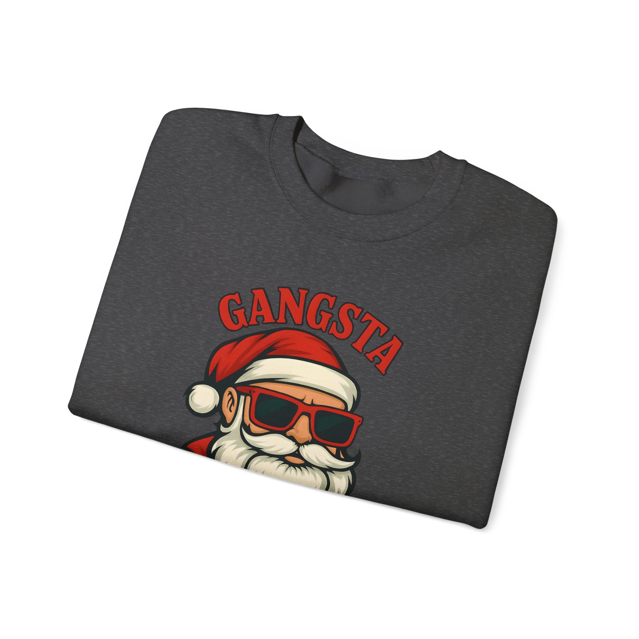 Gangsta Wrapper Crewneck Sweatshirt – Funny Christmas Apparel for Holiday Cheer