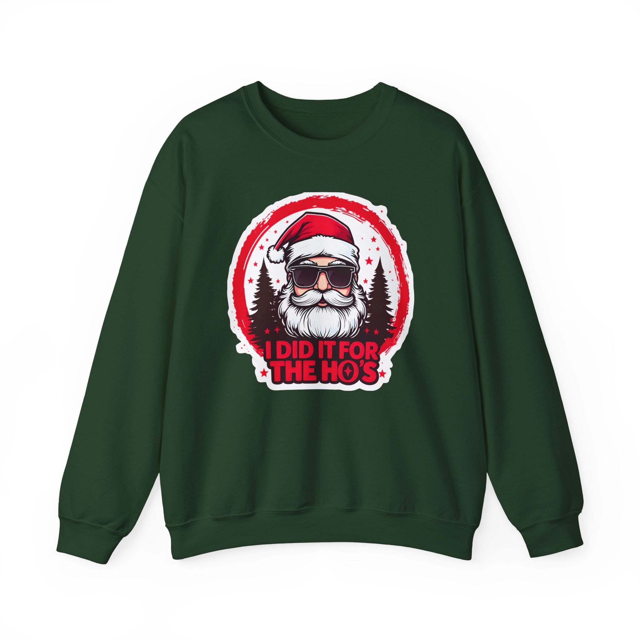 Funny Christmas Sweatshirt, Santa Graphic Crewneck, Holiday Gift for Him/Her, Festive Apparel for Parties, Winter Wear