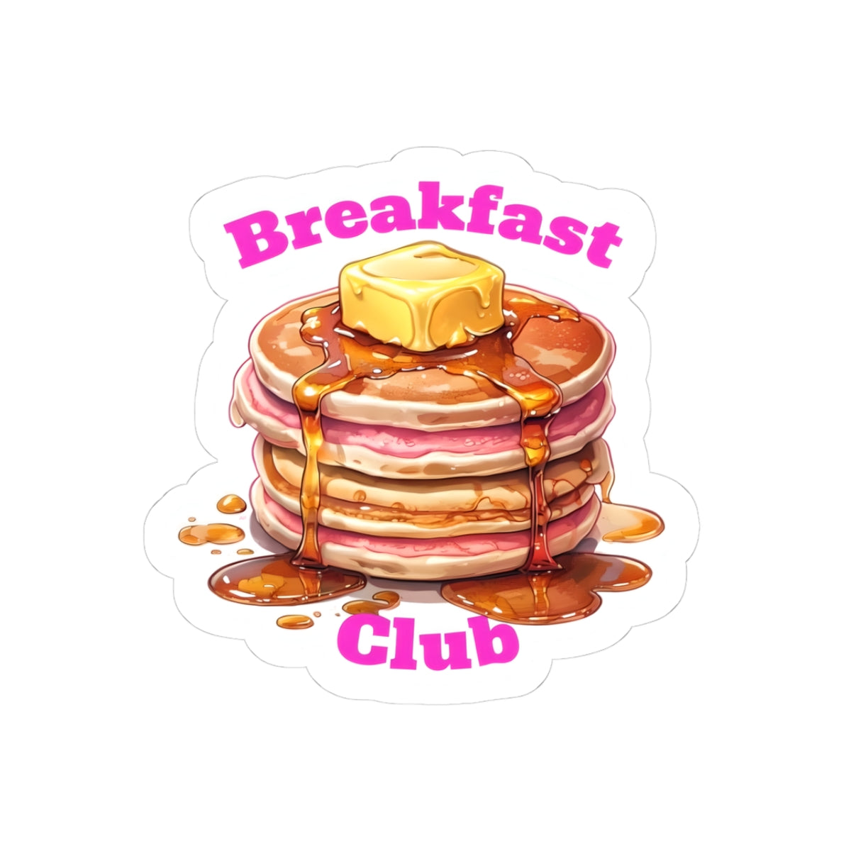 Breakfast Club Pancake Stickers for Food Lovers and Breakfast Enthusiasts