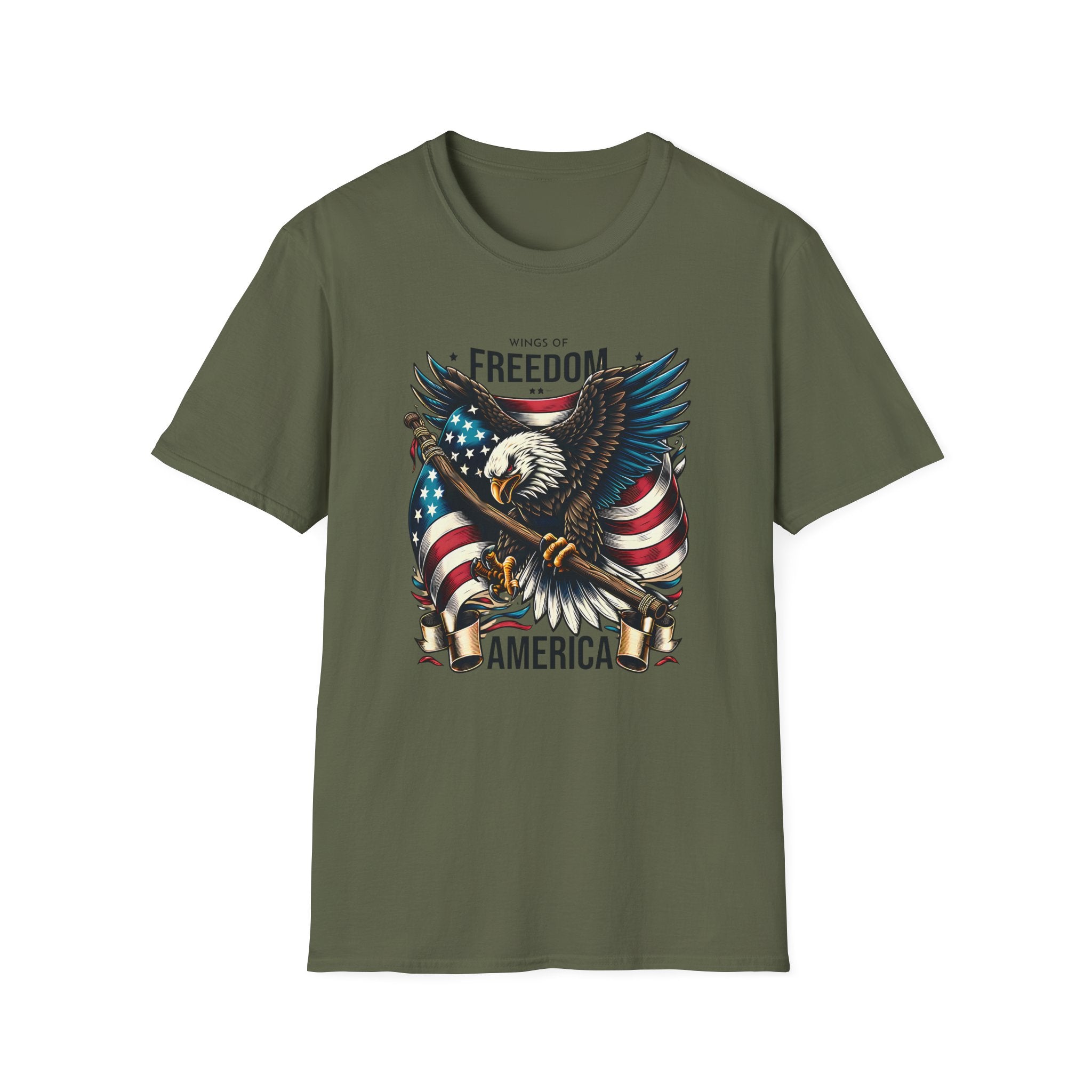 Freedom Eagle T-Shirt — American Flag USA Patriotic Tee (America)