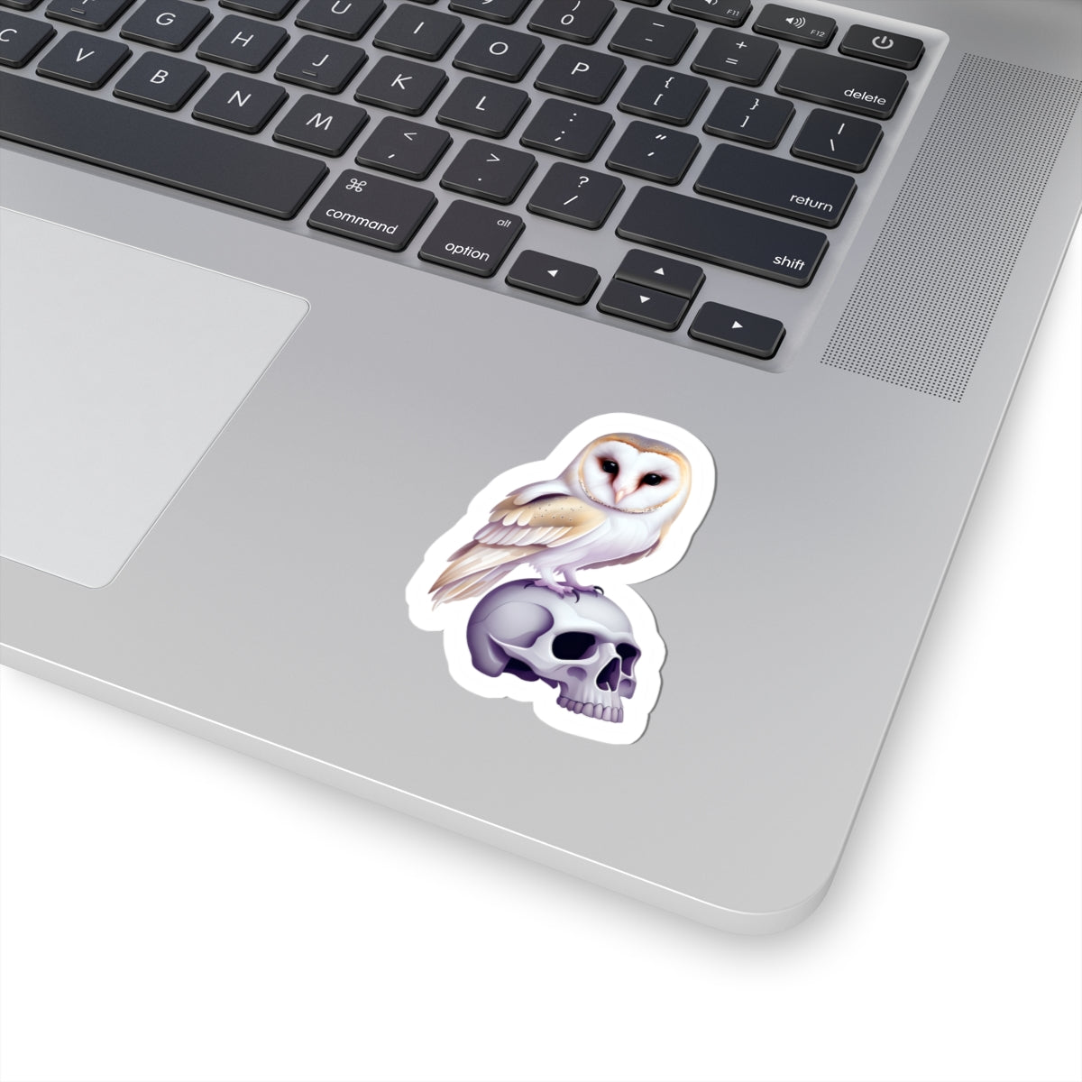 Owl and Skull Kiss-Cut Stickers | Edgy Owl Decor, Gothic Stickers for Laptops, Journals, and Water Bottles, Unique Gifts