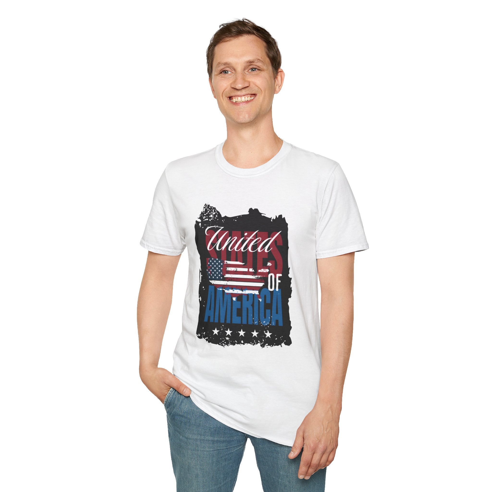 United We Stand T-Shirt — American Flag "United of America" Patriotic Tee for 4th of July