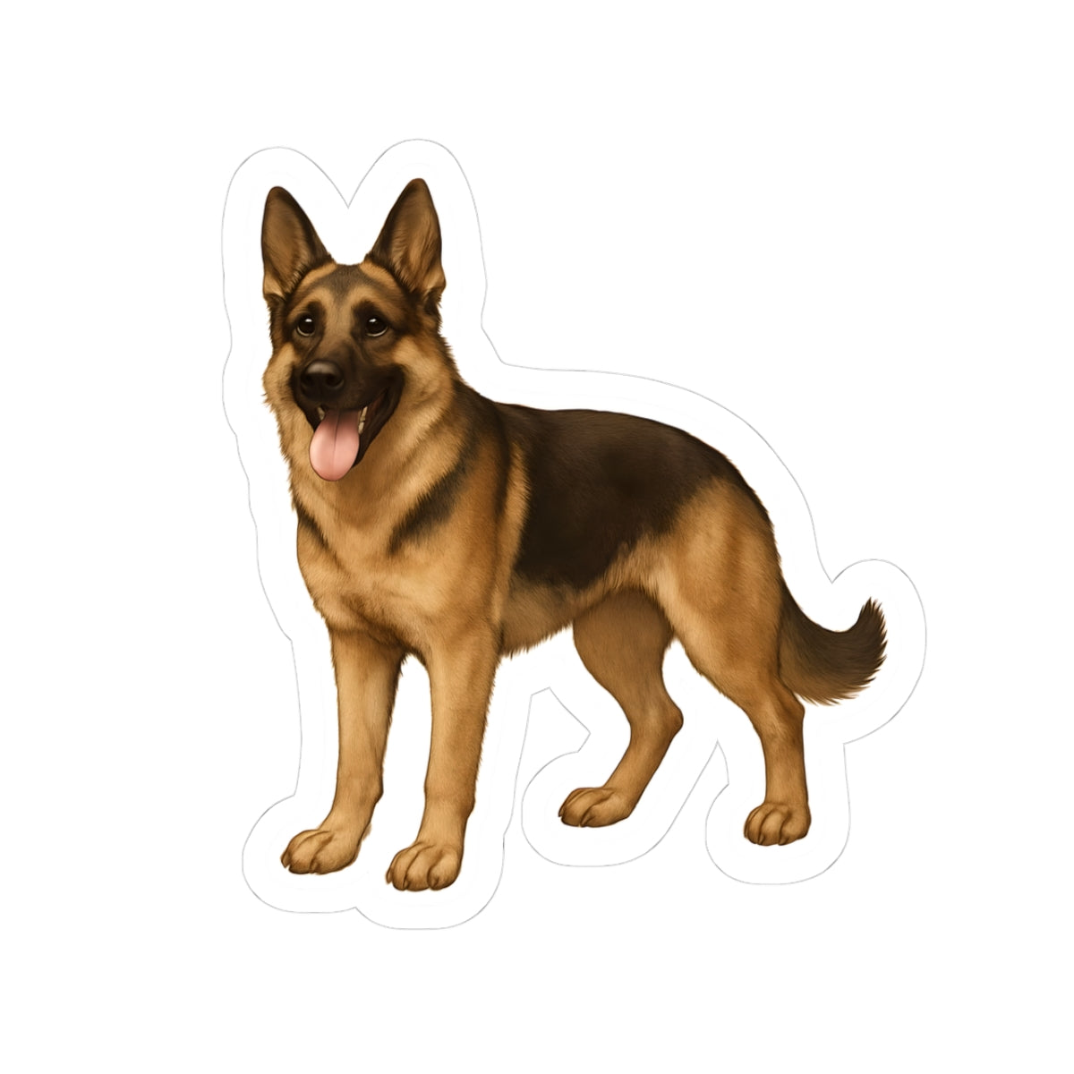 Adorable German Shepherd Kiss-Cut Stickers, Pet Lover Gift, Dog Enthusiast Decor, Laptop or Water Bottle Stickers, Cute Animal Accessories