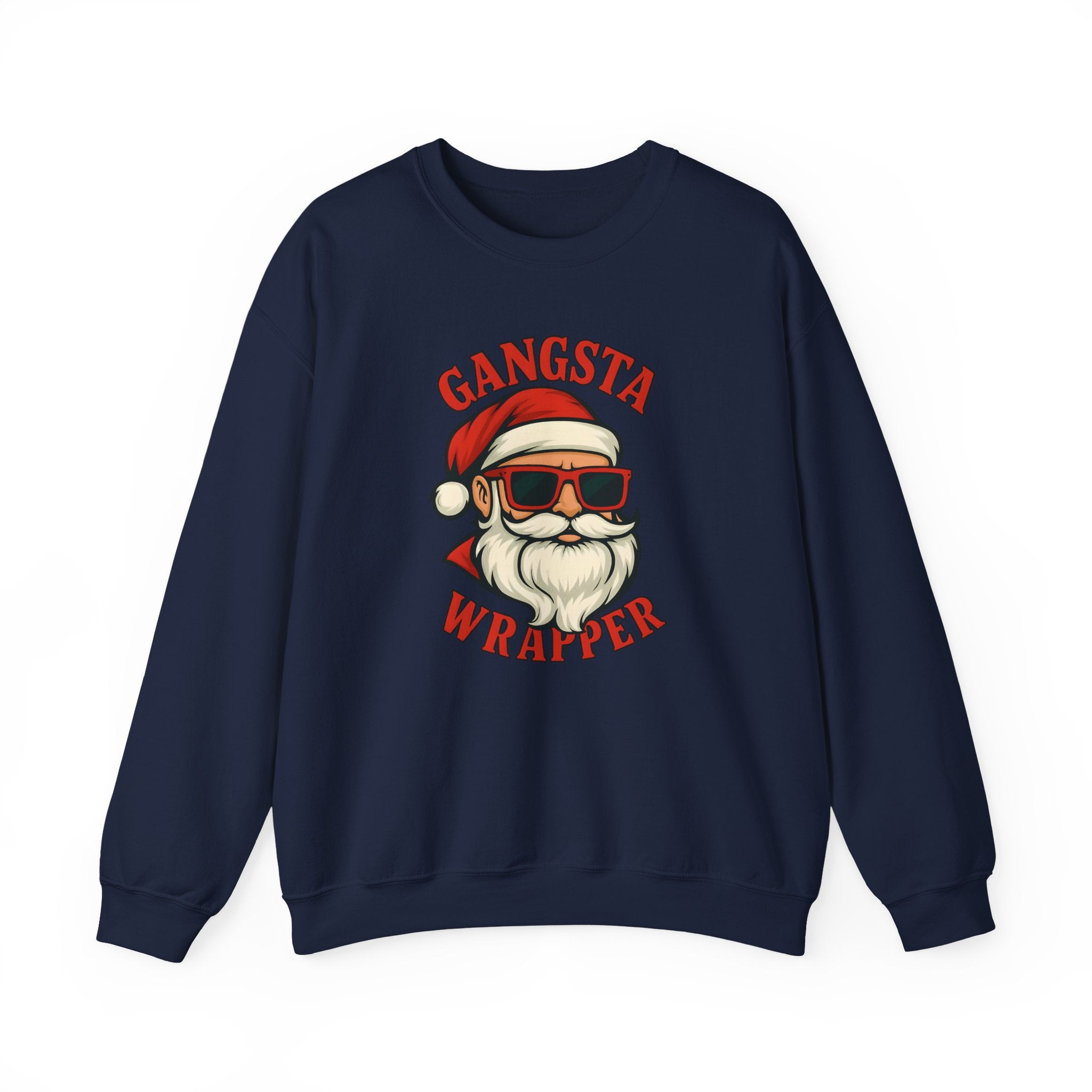 Gangsta Wrapper Crewneck Sweatshirt – Funny Christmas Apparel for Holiday Cheer