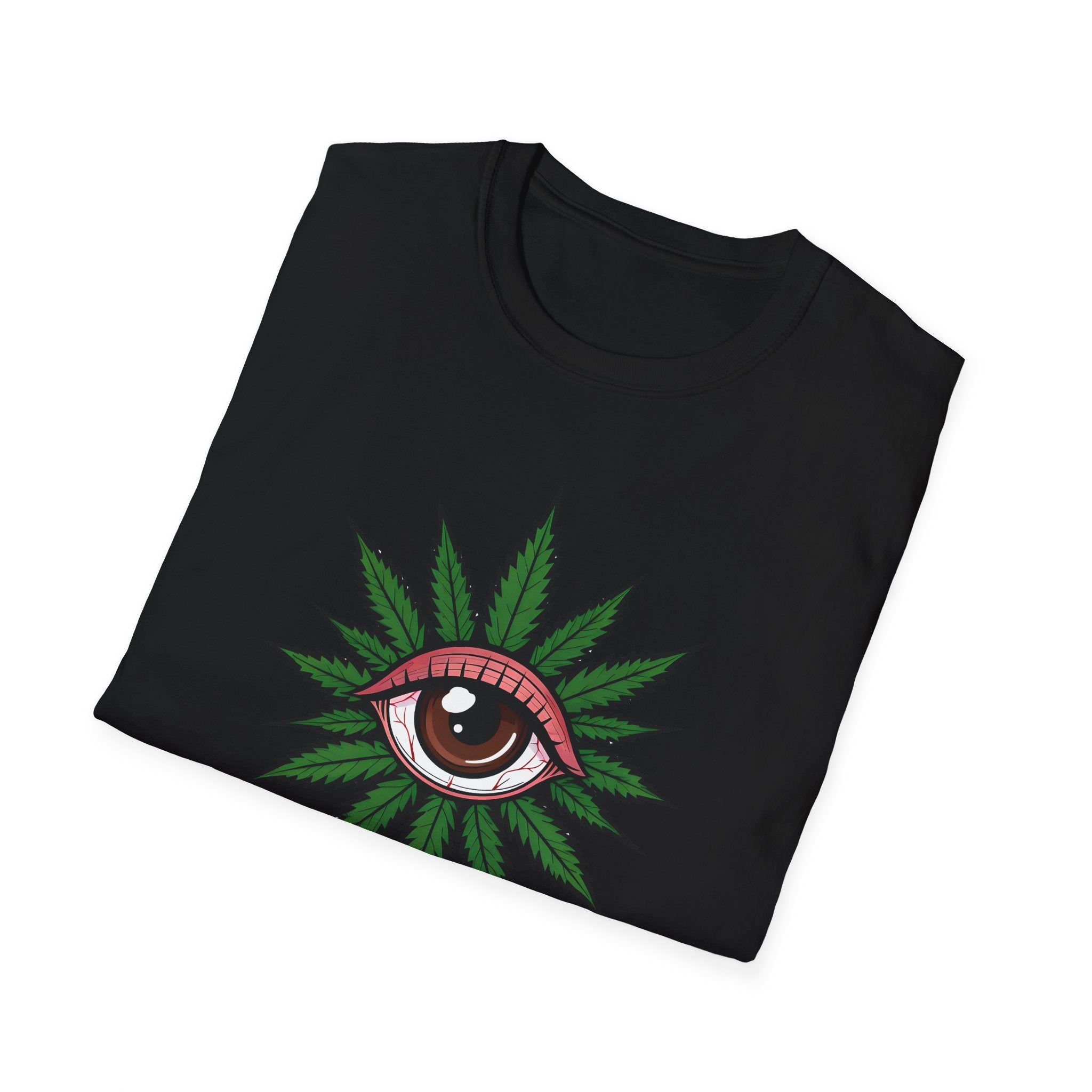 Mystical Eye Graphic T-Shirt, Cannabis Themed Shirt, Boho Tee, Unisex T-Shirt, Chill Fashion, Gift for Her/Him/Teen