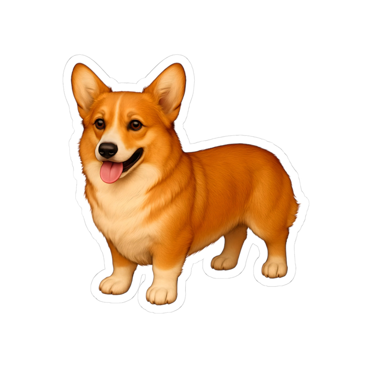 Adorable Corgi Kiss-Cut Stickers, Perfect for Dog Lovers, Laptop Decor, Pet Gifts, Journals, Scrapbooking