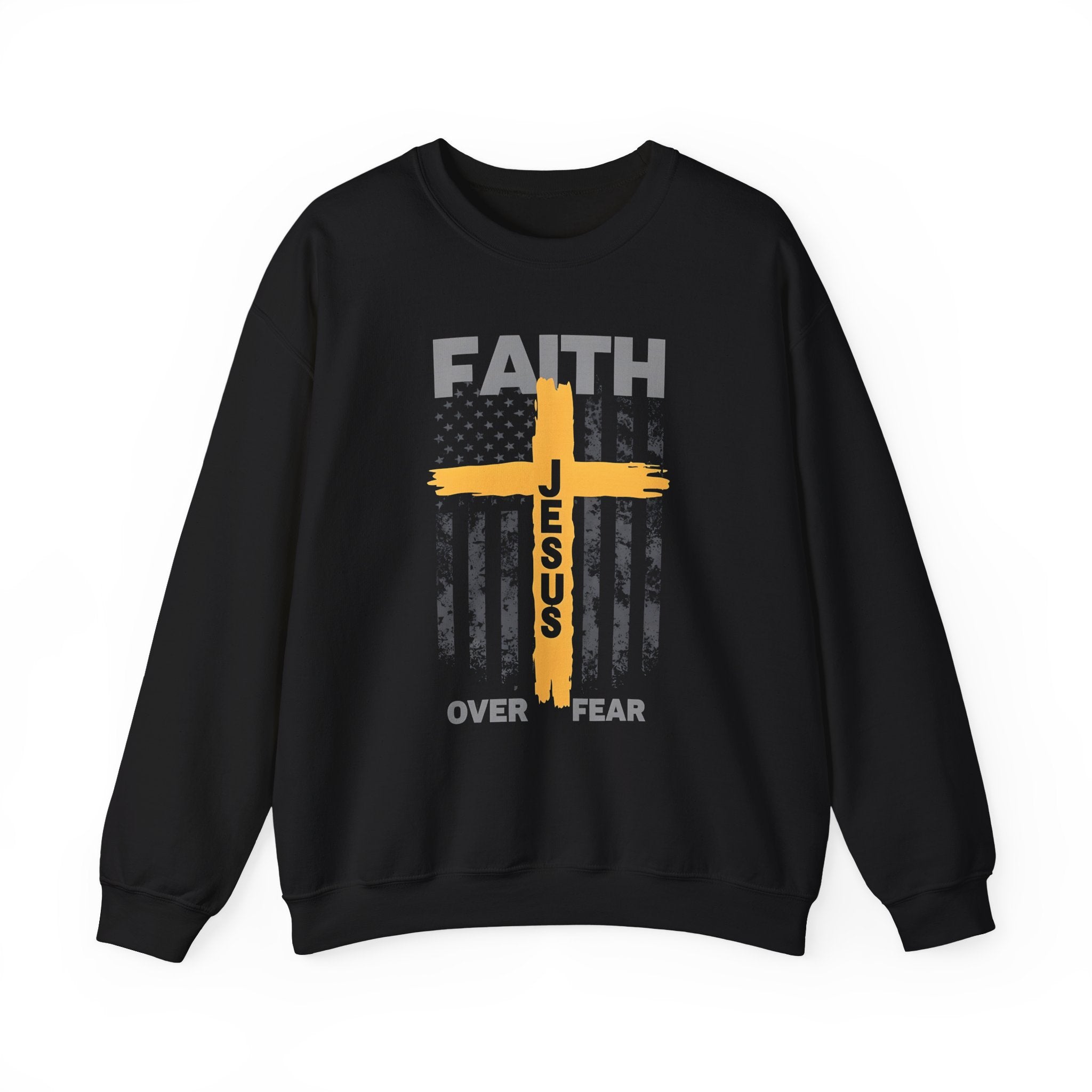 Faith Over Fear Crewneck Sweatshirt, Inspirational Christian Apparel, Unisex Sweatshirt, Religious Gift, Cozy Faith-Based Clothing