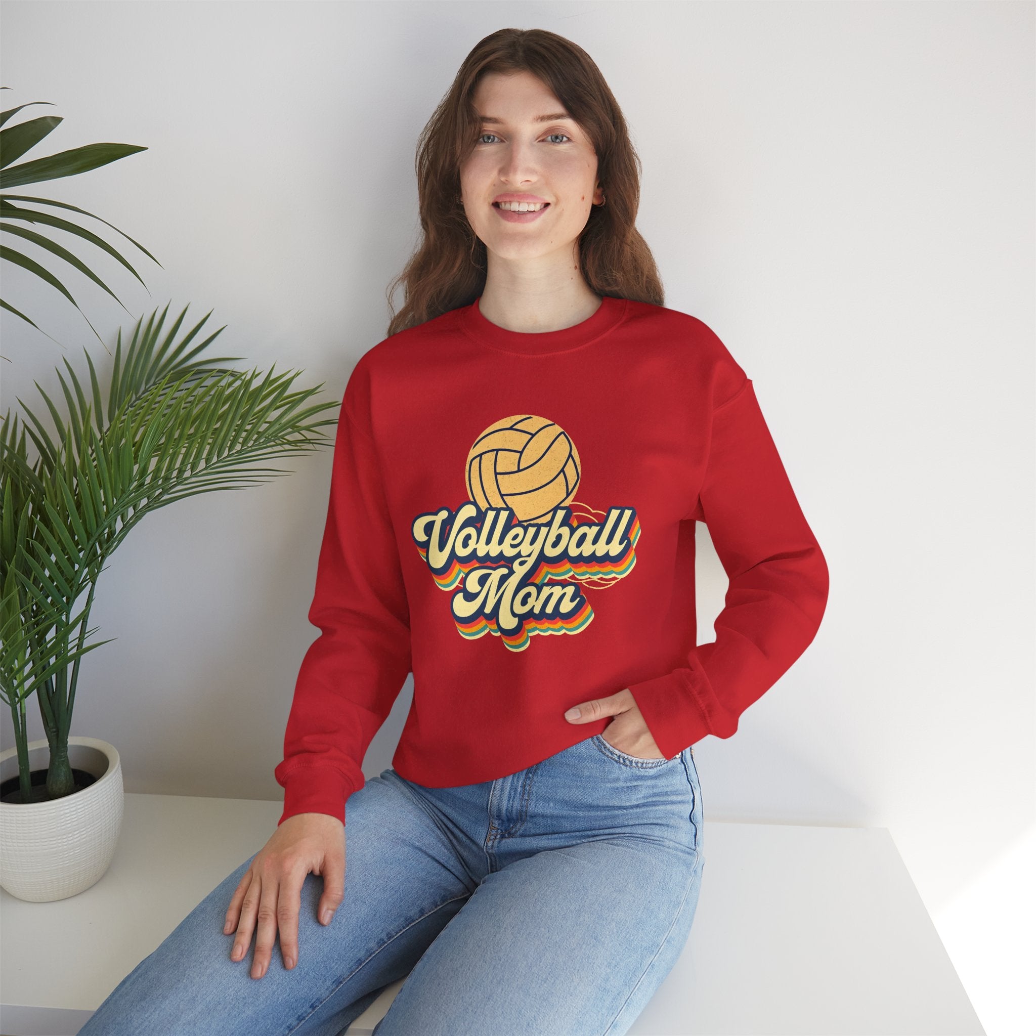 Volleyball Mom Sweatshirt - Cozy Crewneck for Sports Lovers, Gift for Volleyball Moms, Comfortable Athletic Apparel, Perfect for Game [...]
