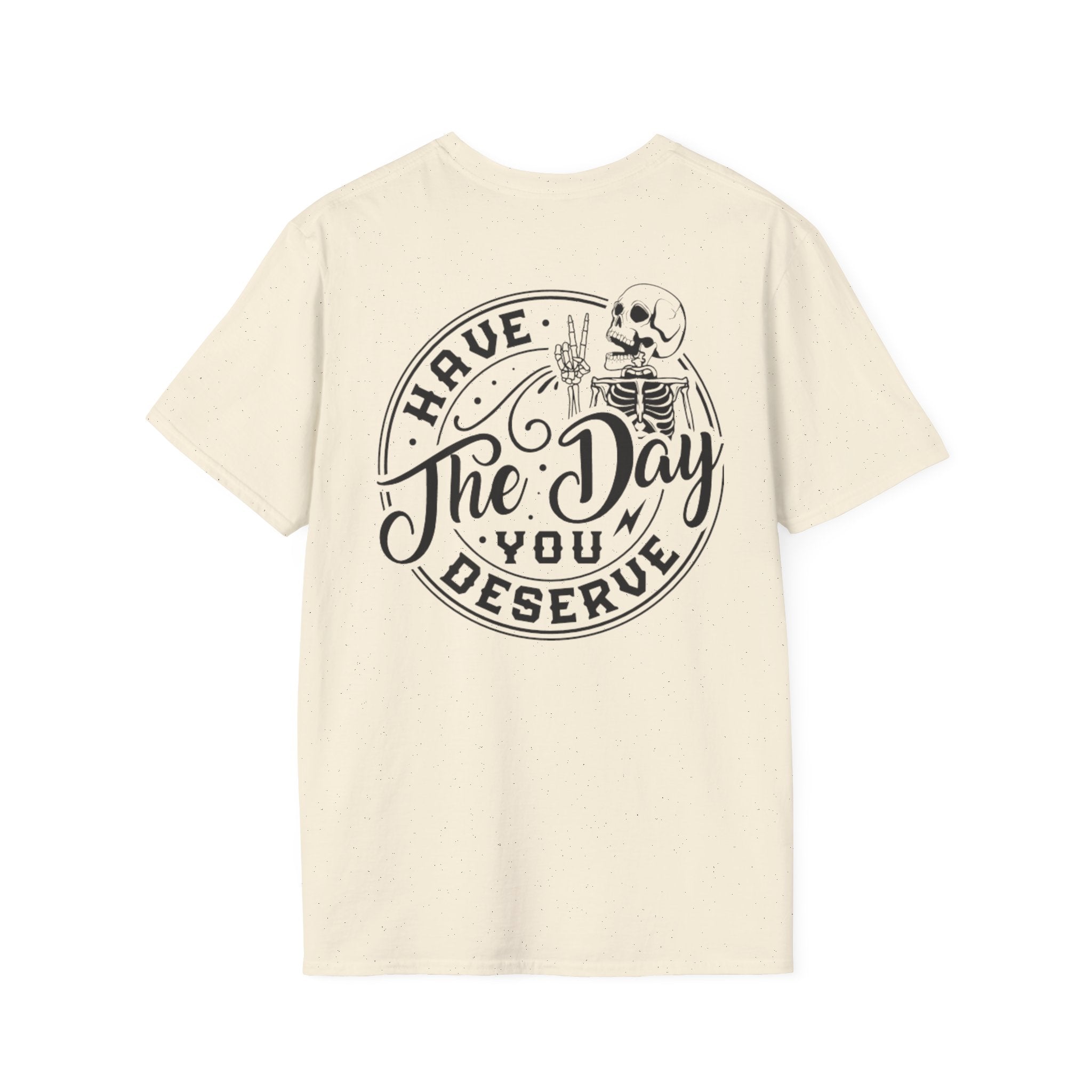 Skeleton Graphic Unisex Softstyle T-Shirt - Have The Day You Deserve