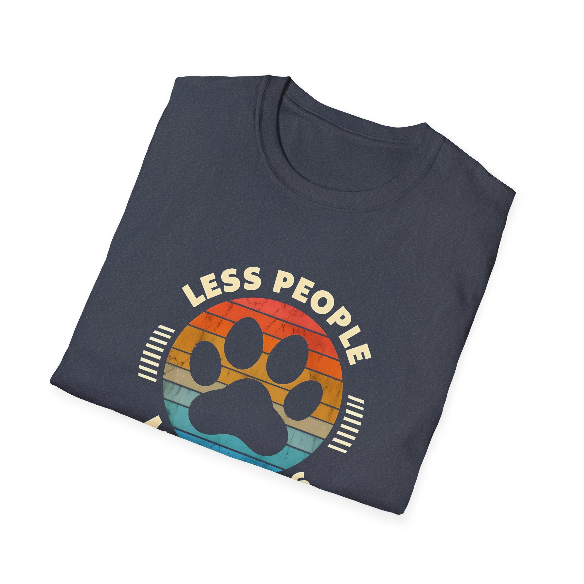 Unisex Softstyle T-Shirt - 'Less People More Dogs' Graphic Tee, Dog Lover Gift, Casual Wear, Pet Parent Shirt, Animal Lover Outfit