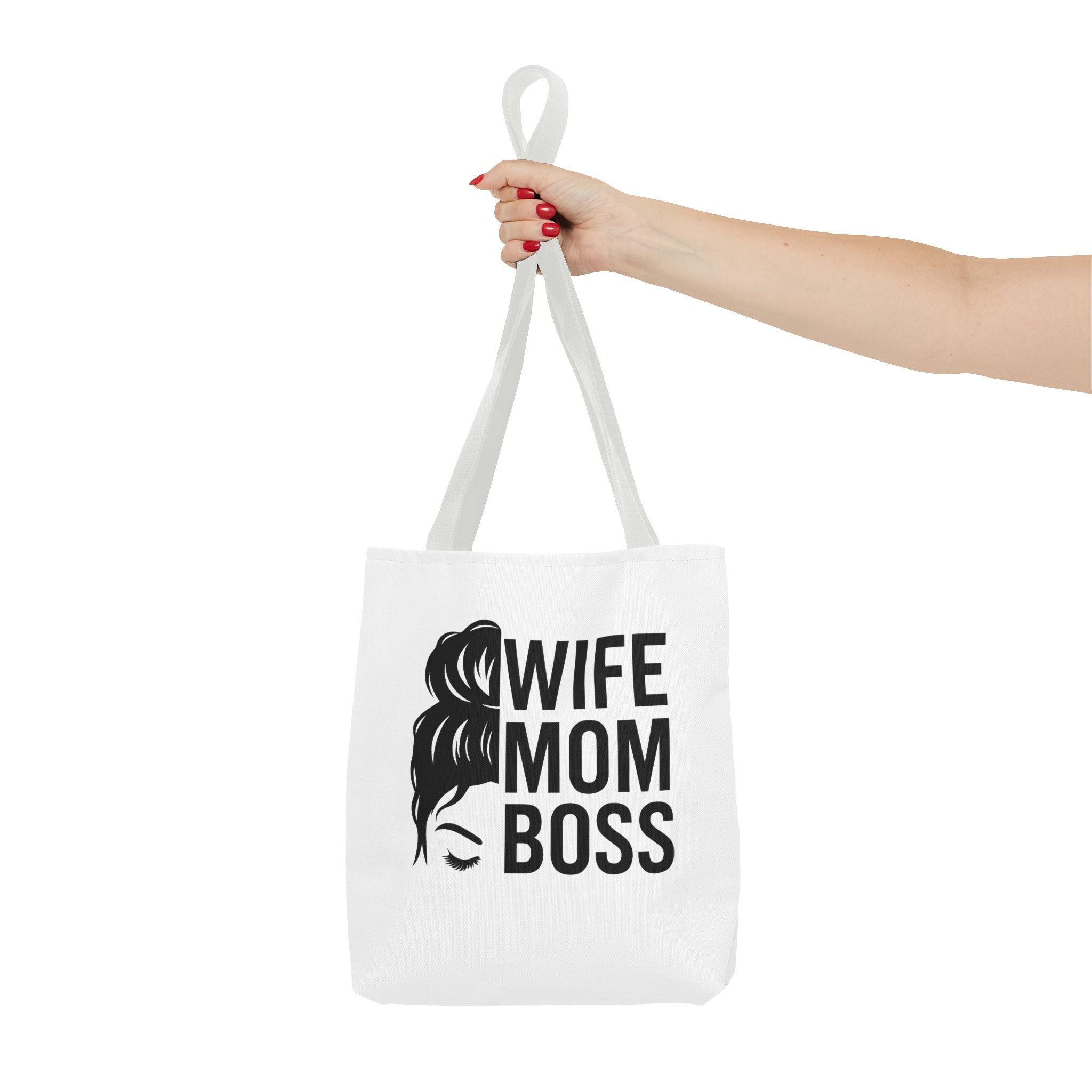 Wife Mom Boss Tote Bag - Chic, Durable Tote for Moms, Stylish Carry-All, Gift for Mother's Day, Work, and Everyday Use